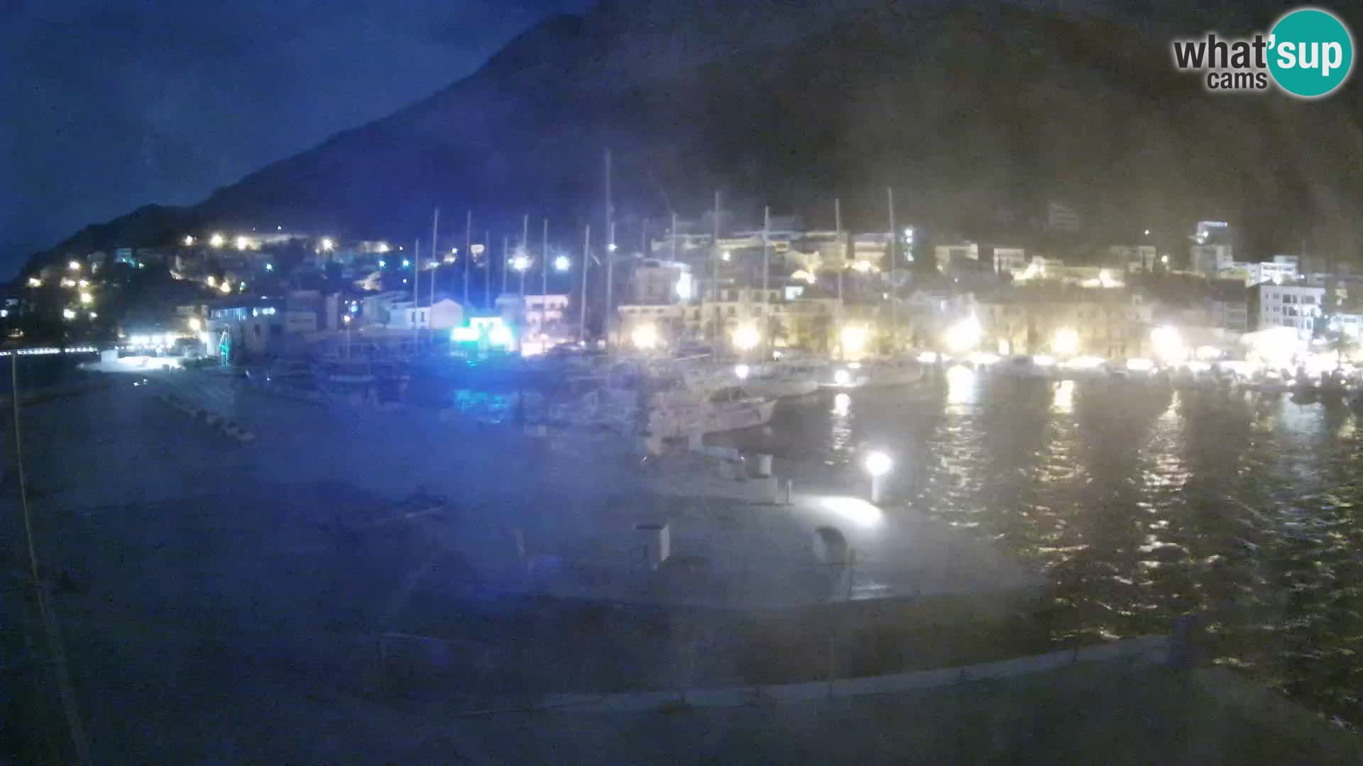 Webcam Live – View of Baška Voda and Biokovo mountain