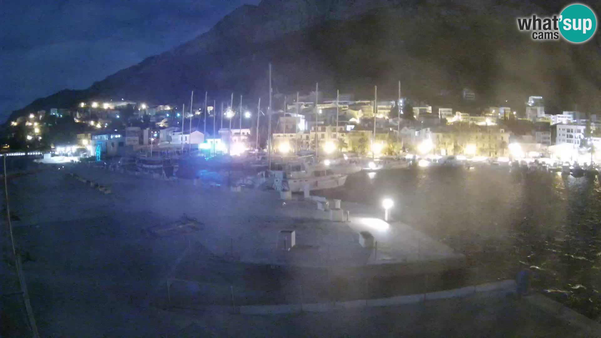 Webcam Live – View of Baška Voda and Biokovo mountain