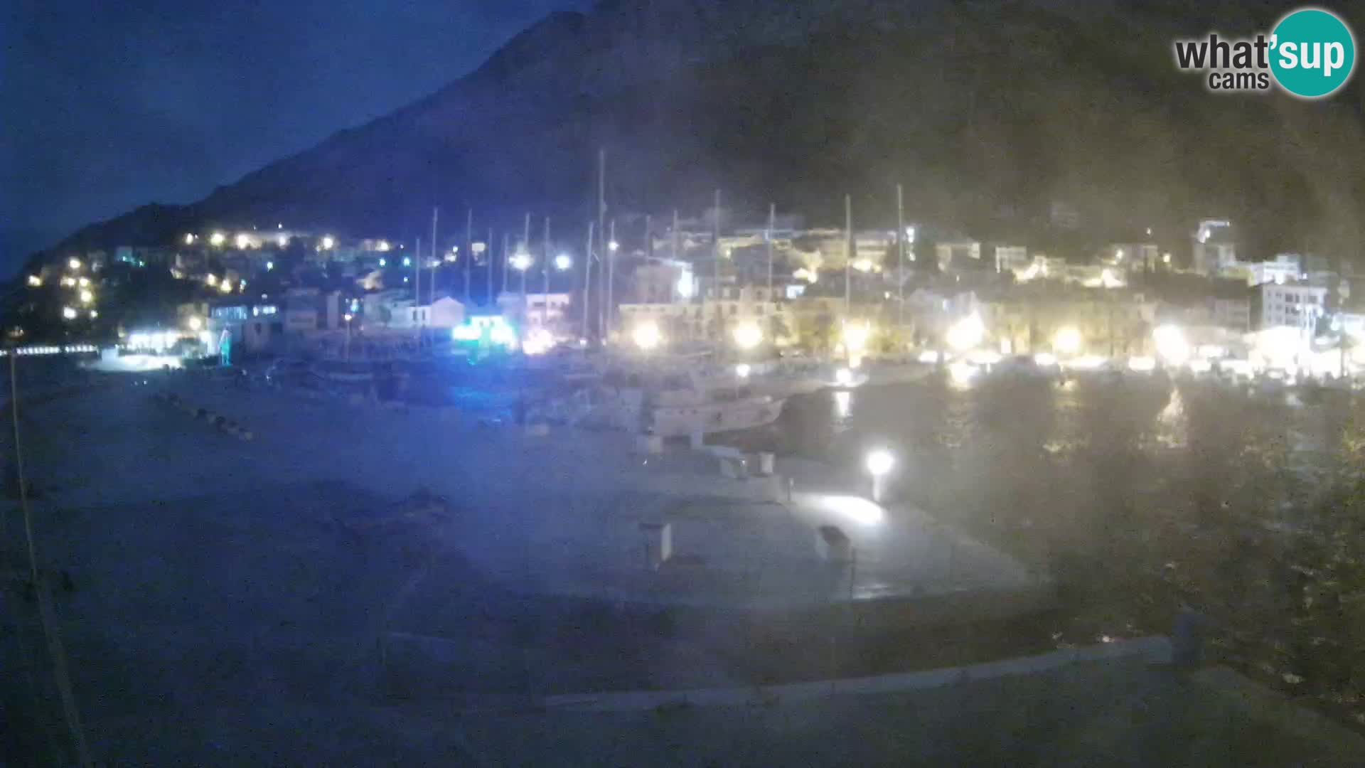 Webcam Live – View of Baška Voda and Biokovo mountain