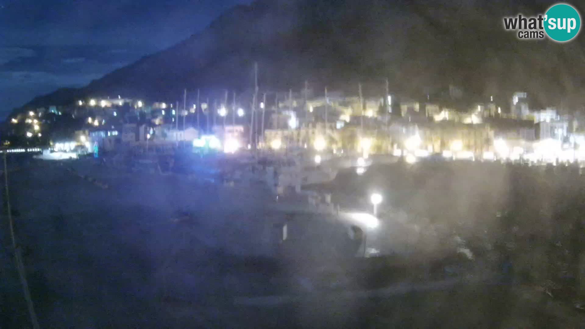 Webcam Live – View of Baška Voda and Biokovo mountain