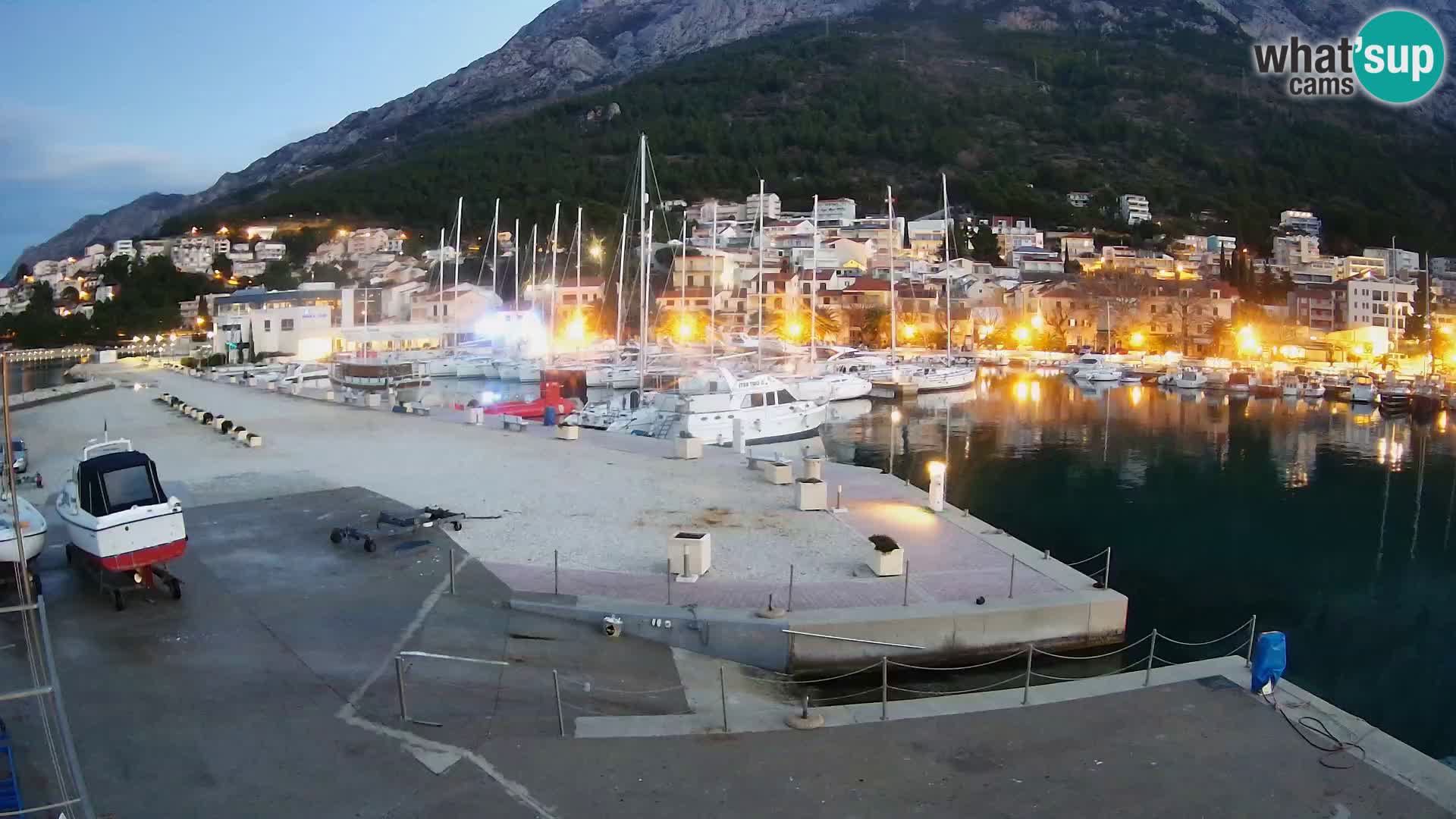 Webcam Live – View of Baška Voda and Biokovo mountain