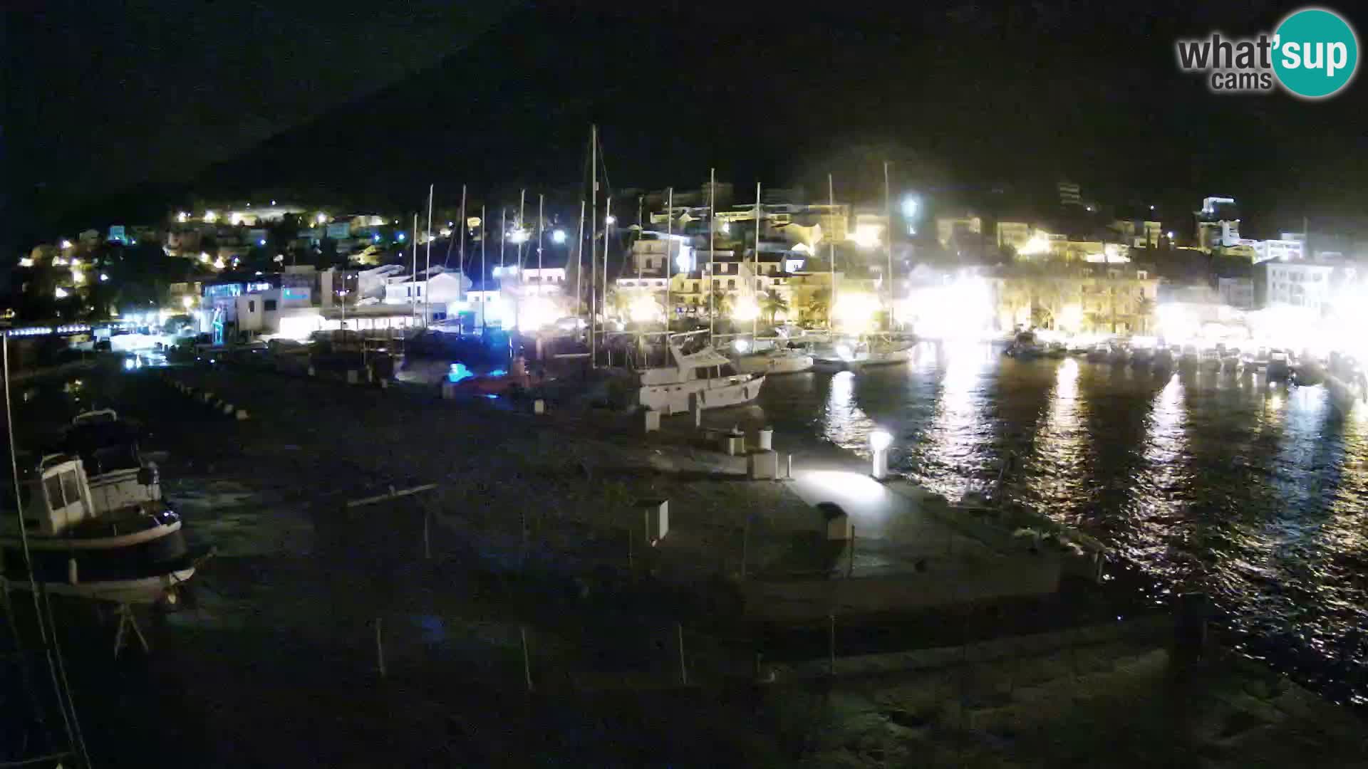 Webcam Live – Panorama di Baška Voda e delle montagne Biokovo