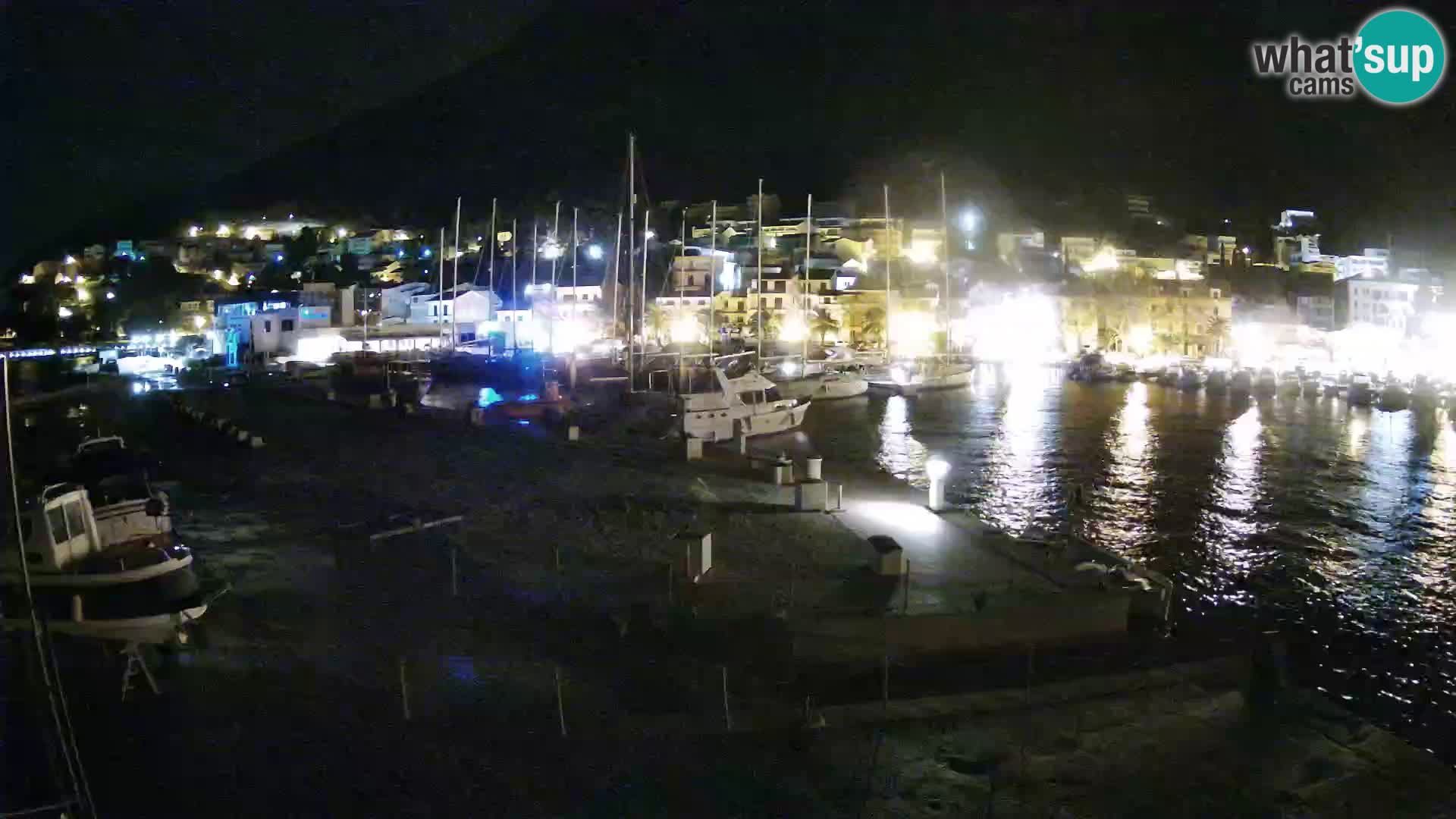 Webcam Live – Panorama di Baška Voda e delle montagne Biokovo