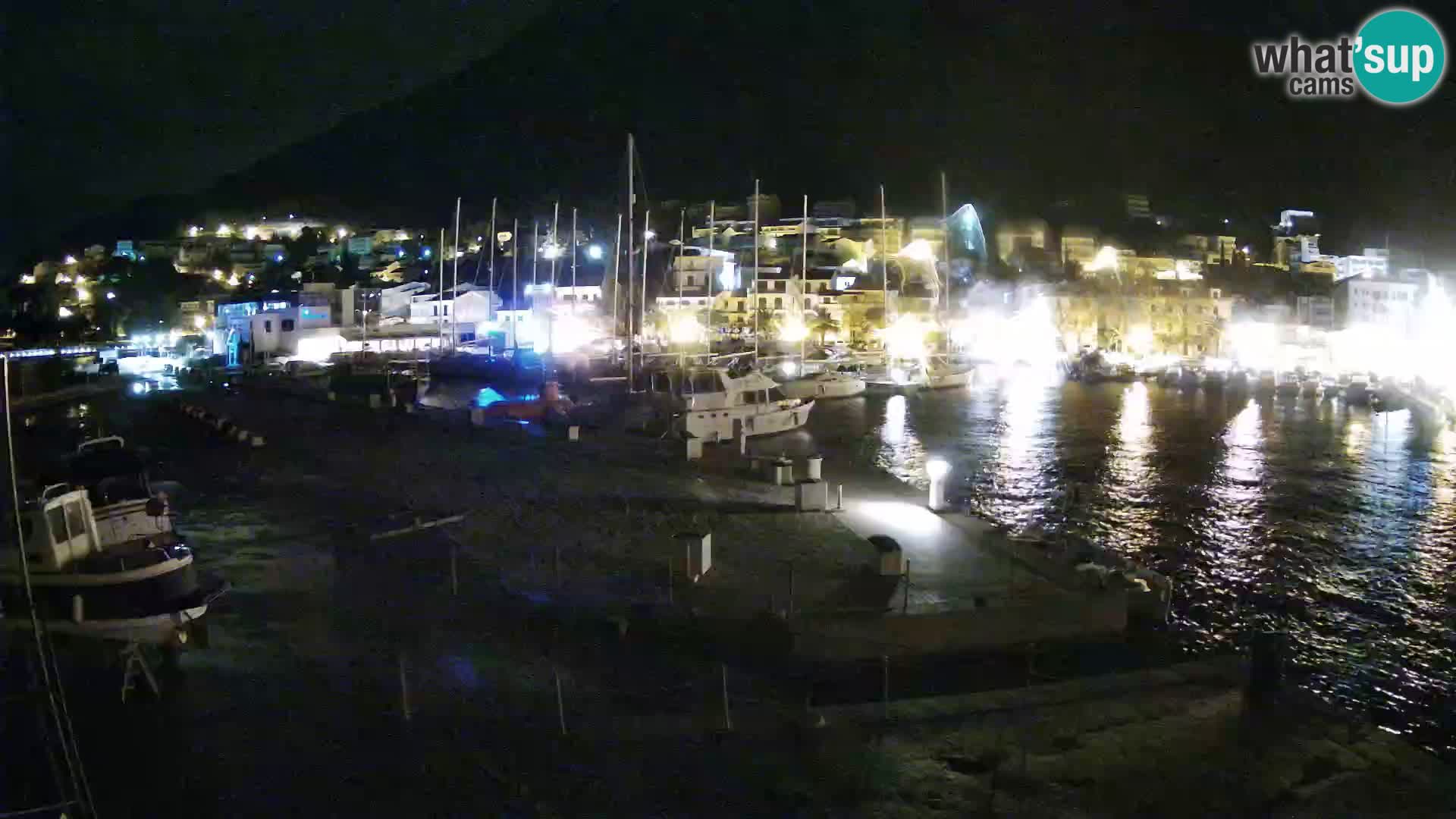 Webcam Live – Panorama di Baška Voda e delle montagne Biokovo