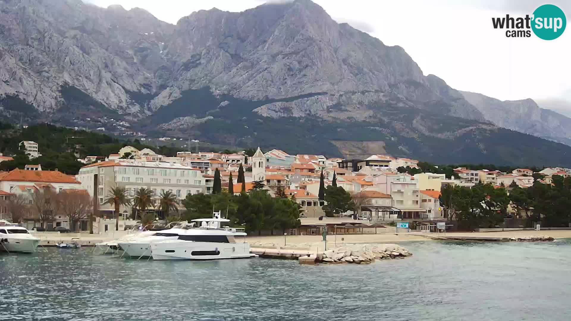 Webcam Baška Voda – Marina – Stadt und Gebirge Biokovo