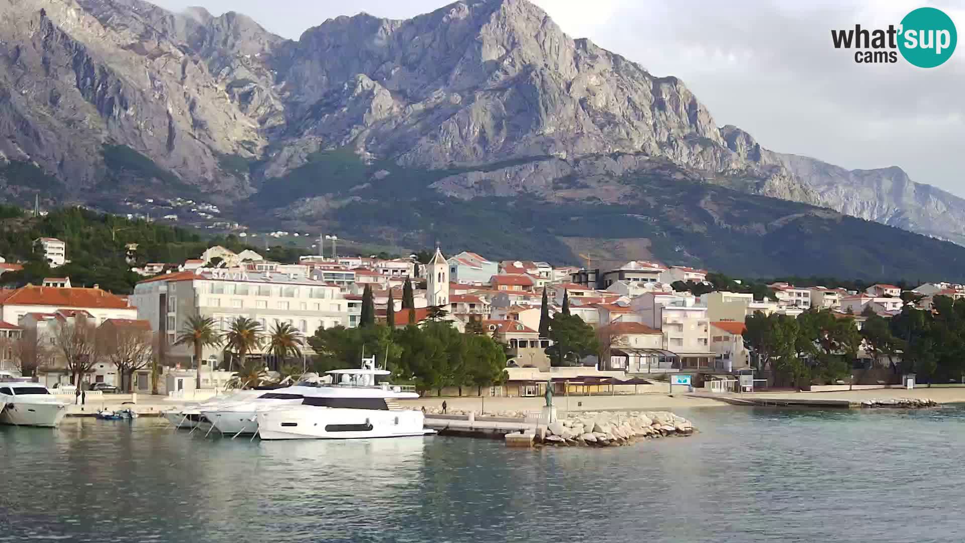 Webcam Baška Voda – Marina – Stadt und Gebirge Biokovo