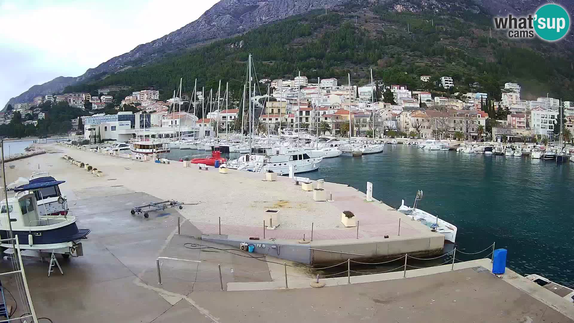 Webcam Live – Panorama di Baška Voda e delle montagne Biokovo