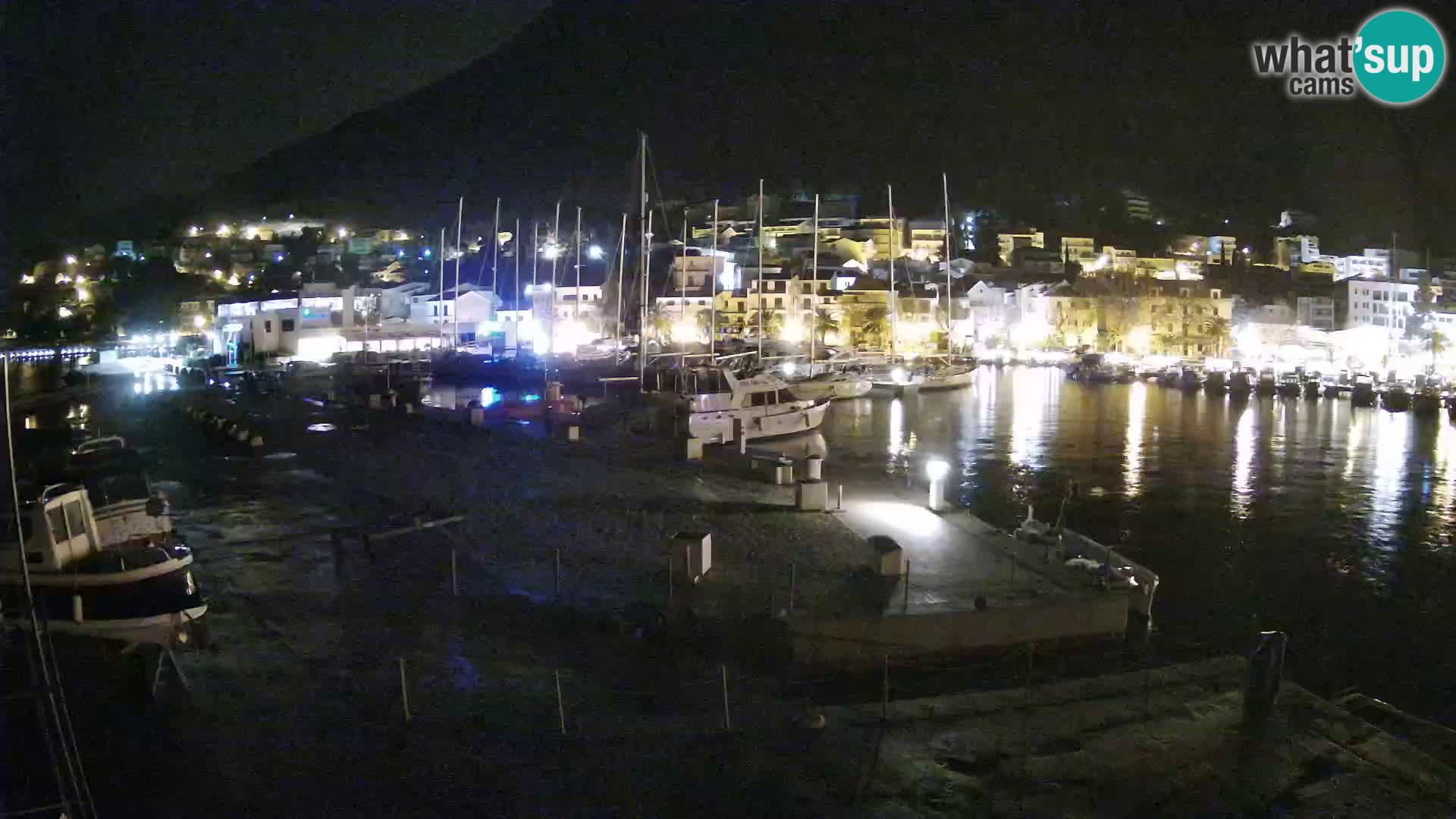 Webcam Live – View of Baška Voda and Biokovo mountain