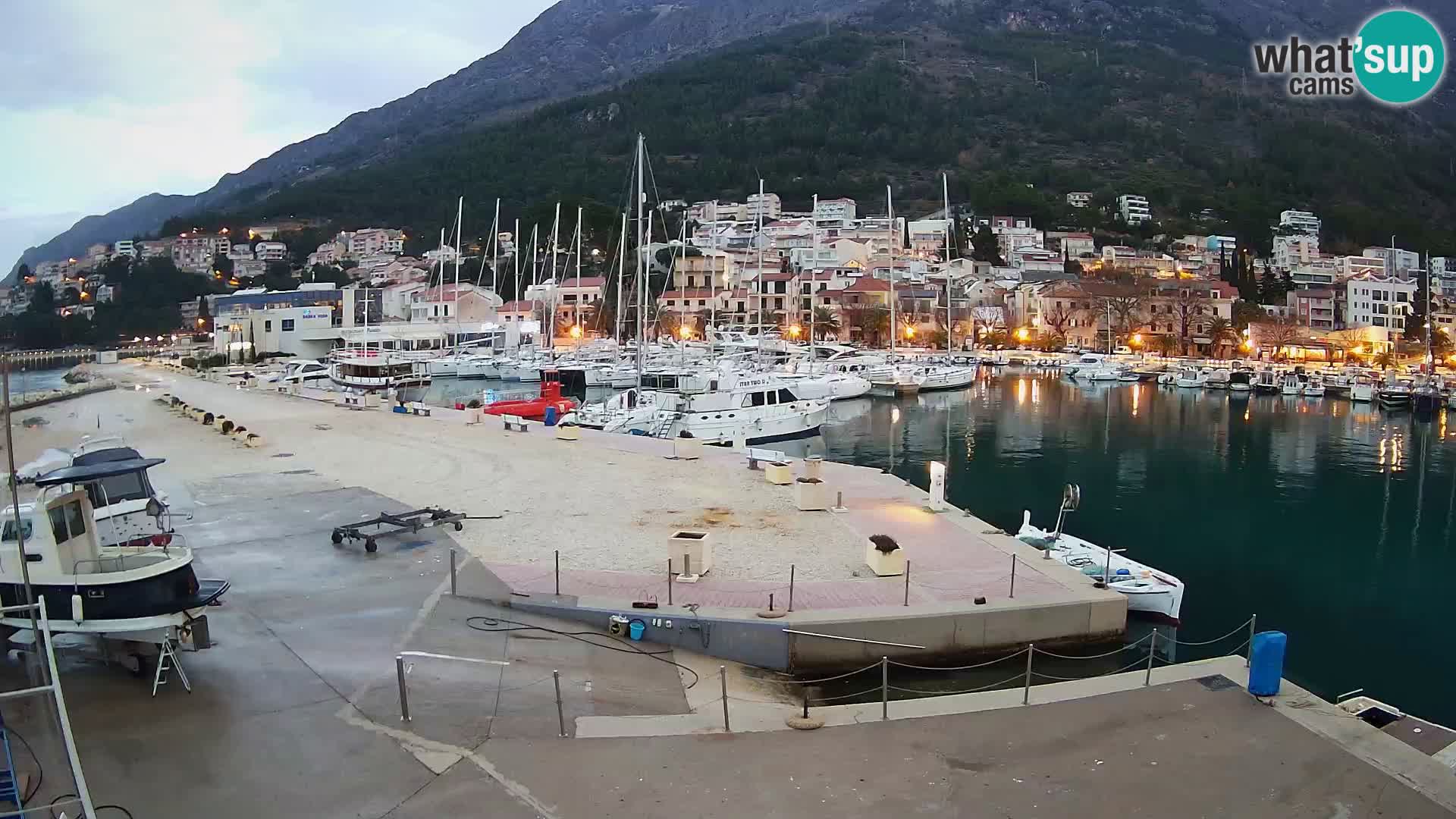 Webcam Live – View of Baška Voda and Biokovo mountain