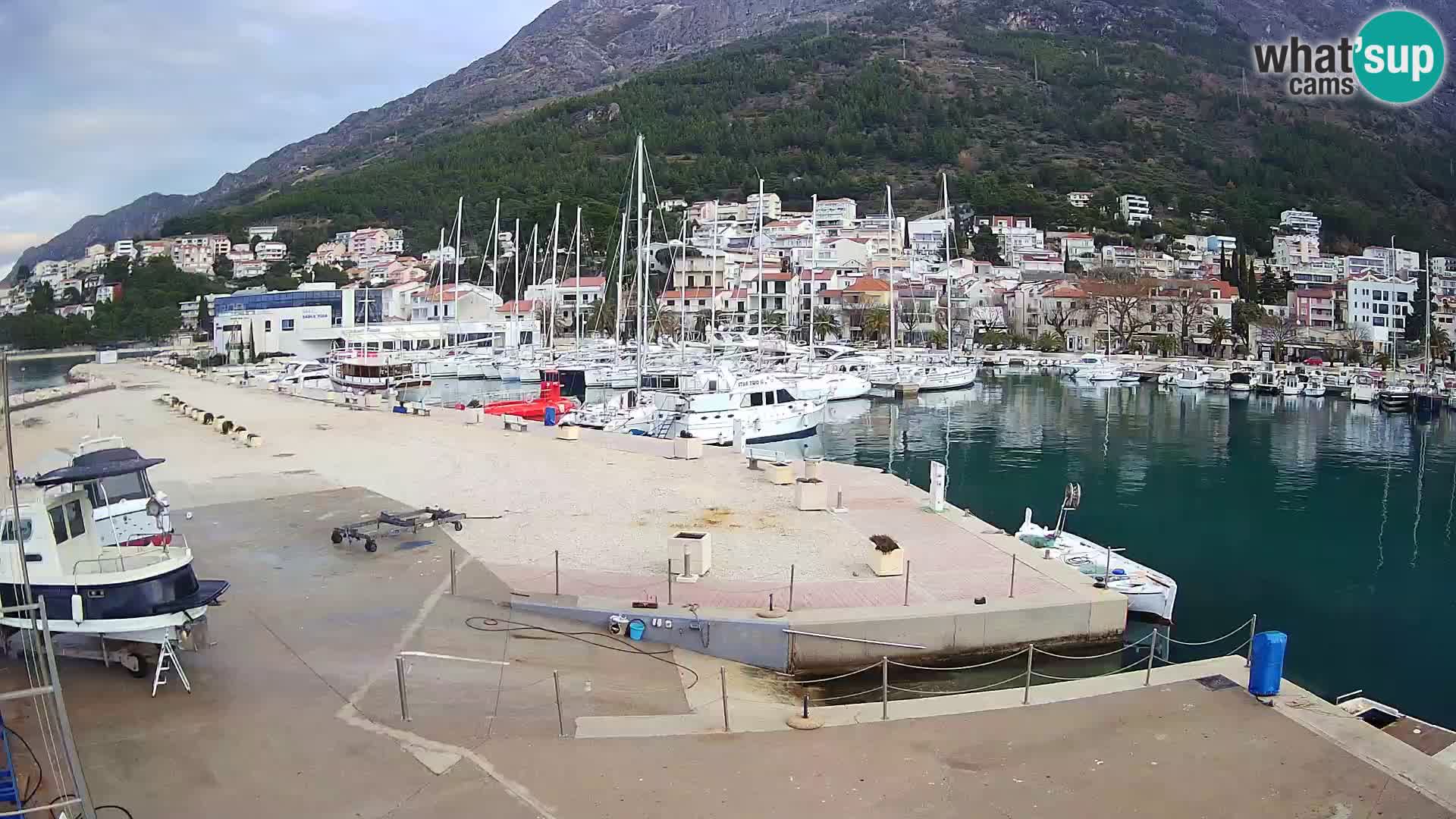 Webcam Live – Panorama di Baška Voda e delle montagne Biokovo