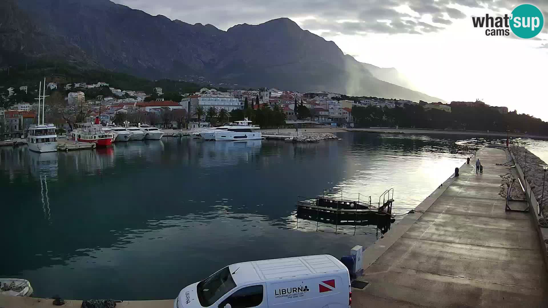 Webcam Baška Voda – Marina – Stadt und Gebirge Biokovo