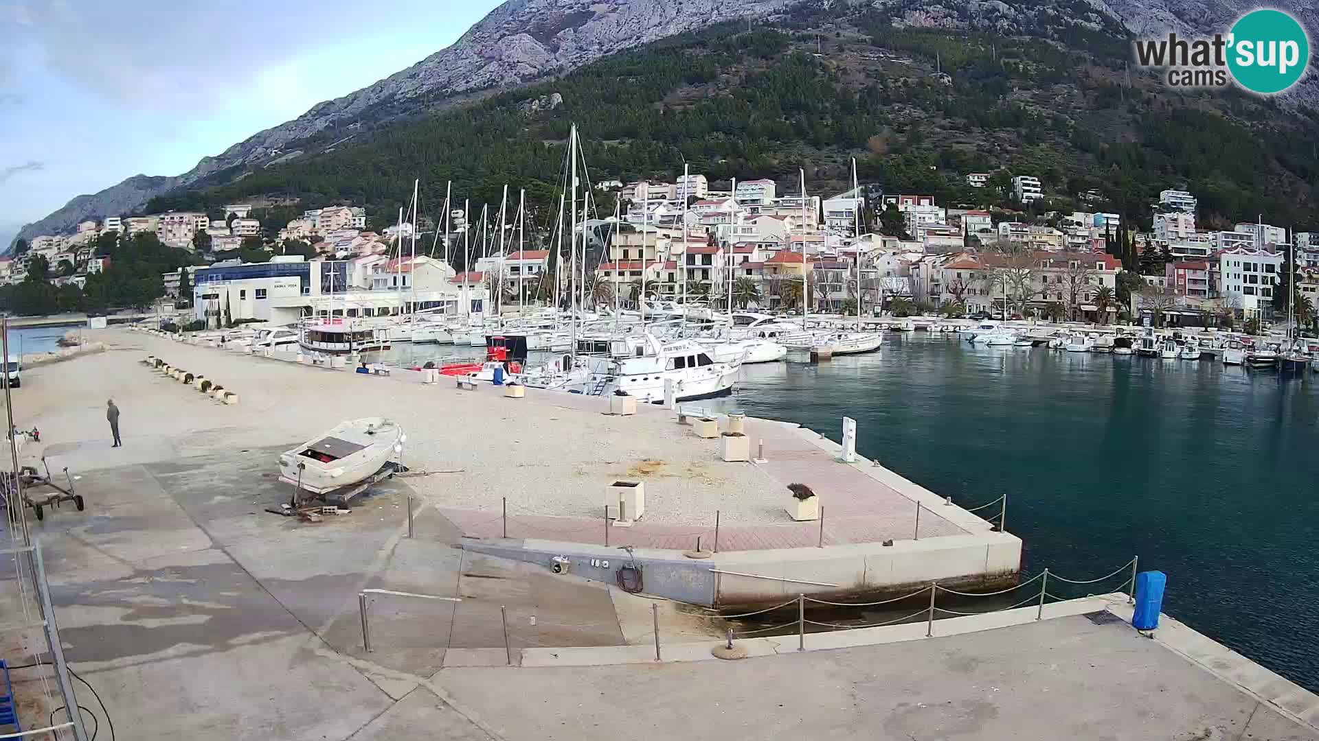 Webcam Live – Panorama di Baška Voda e delle montagne Biokovo