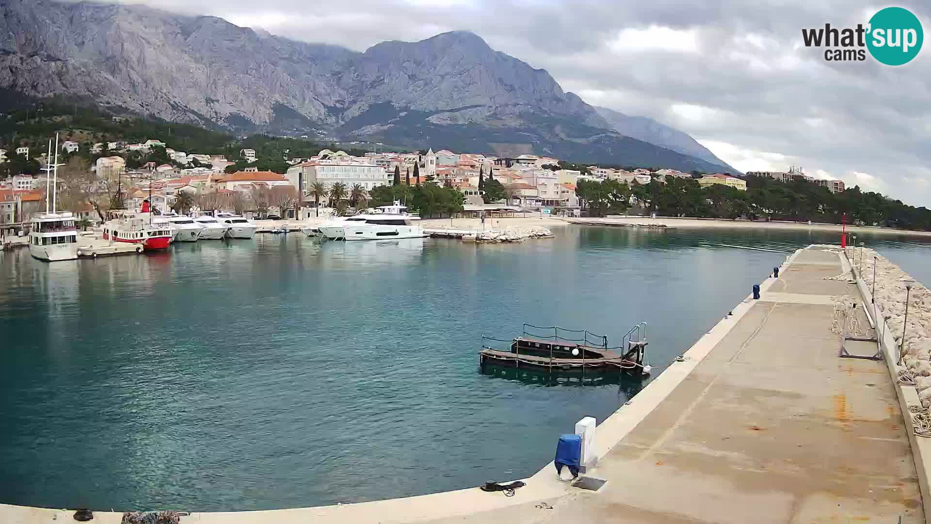 Webcam Baška Voda – Marina – Stadt und Gebirge Biokovo