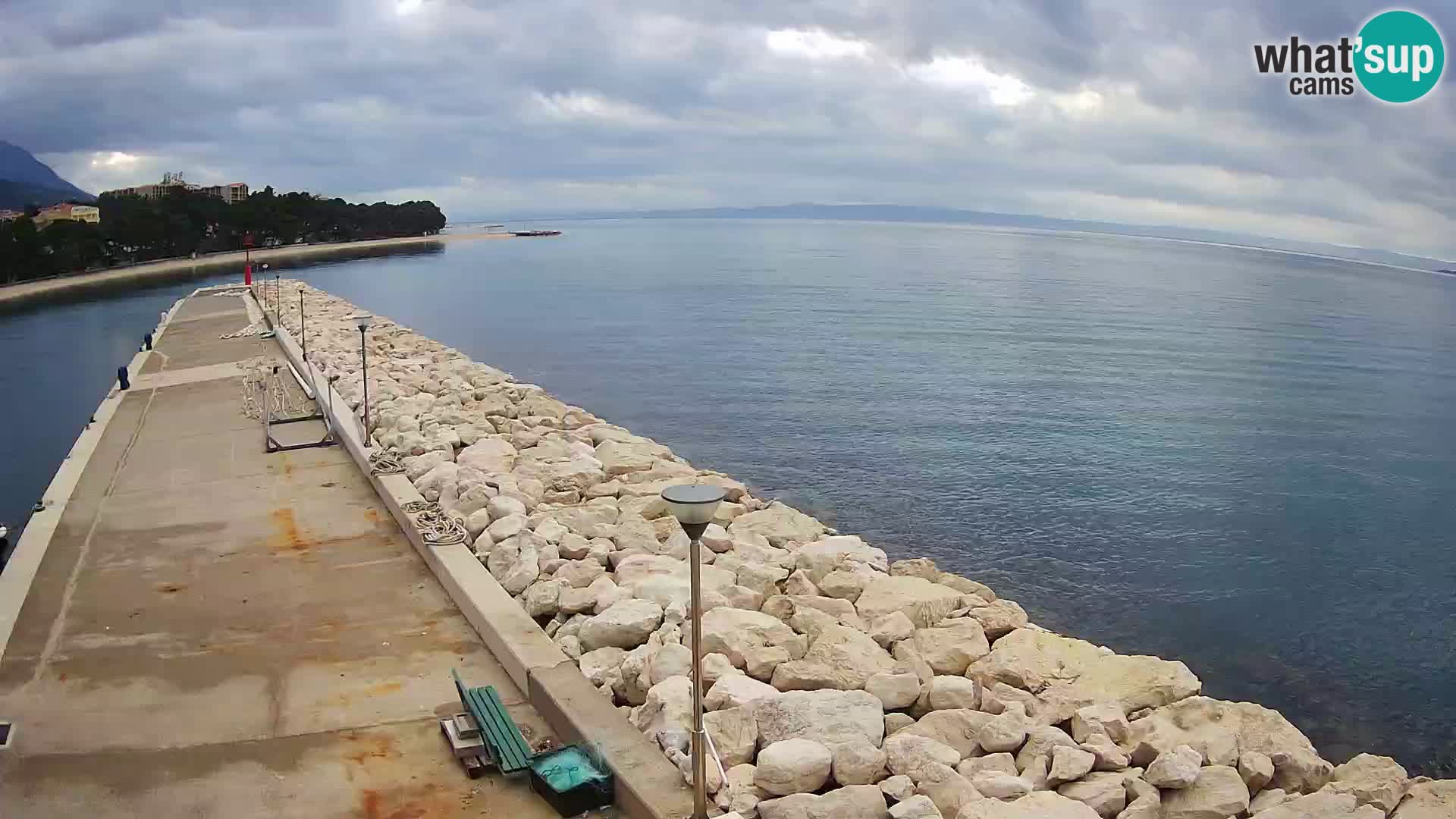 Webcam Baška Voda – Marina – Stadt und Gebirge Biokovo