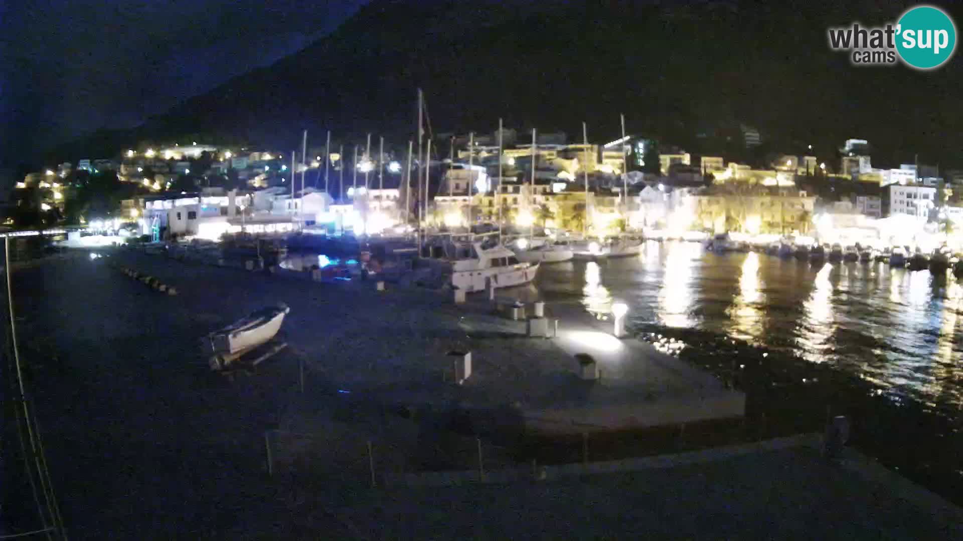 Webcam Live – Panorama di Baška Voda e delle montagne Biokovo