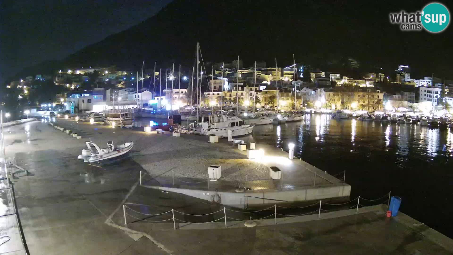 Webcam Baška Voda – Marina – Stadt und Gebirge Biokovo