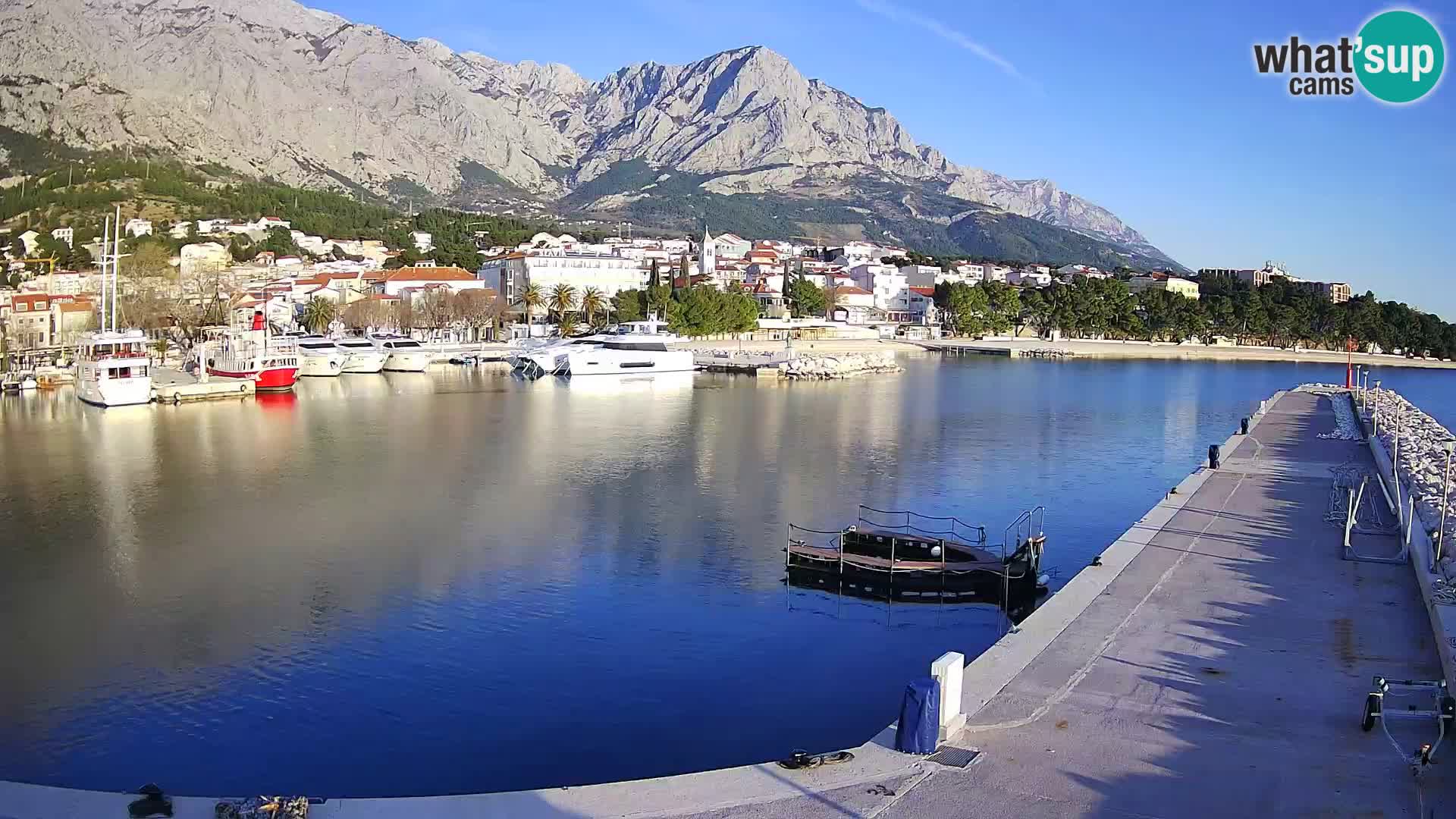 Webcam Baška Voda – Marina – Stadt und Gebirge Biokovo