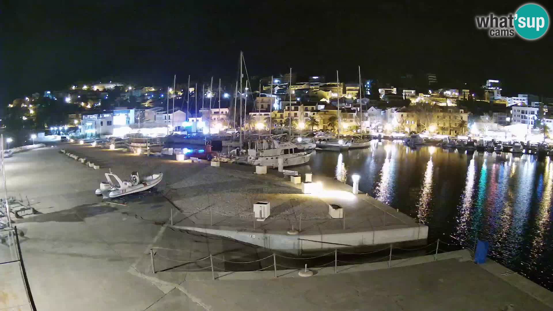 Webcam Baška Voda – Marina – Stadt und Gebirge Biokovo