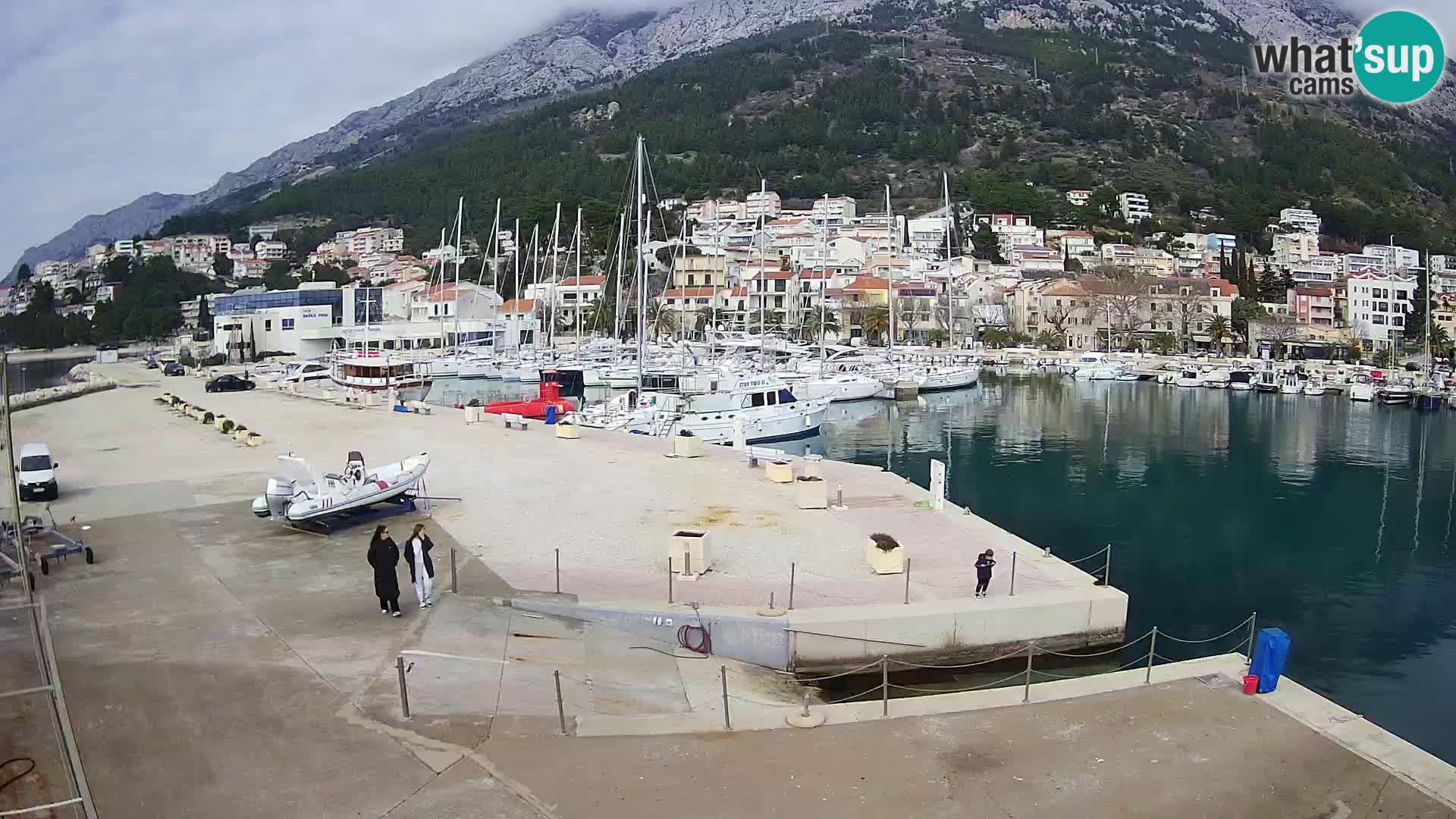 Webcam Baška Voda – Marina – Stadt und Gebirge Biokovo