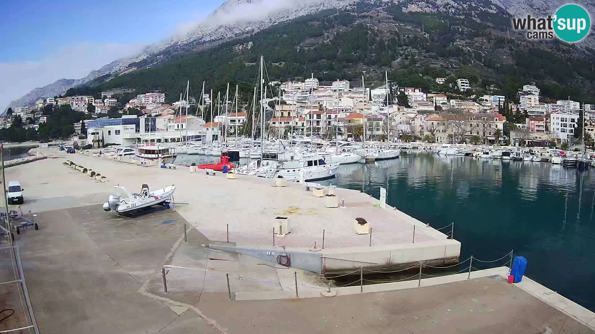 Webcam Baška Voda – Marina – Stadt und Gebirge Biokovo