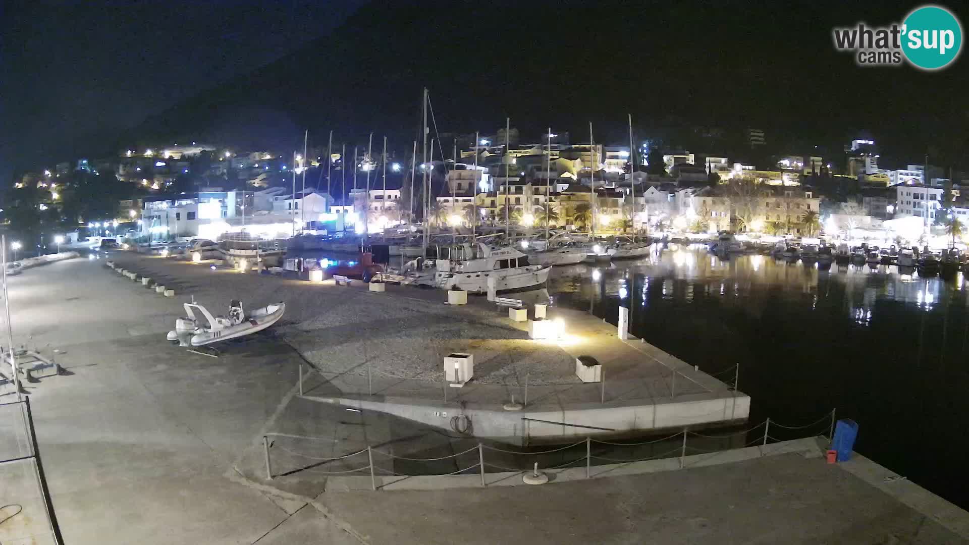 Webcam Live – View of Baška Voda and Biokovo mountain