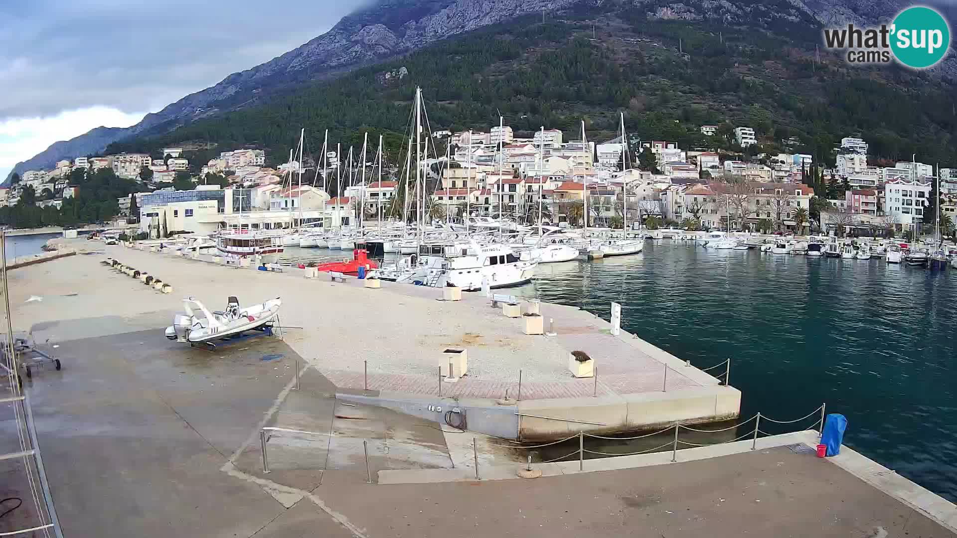 Webcam Live – Panorama di Baška Voda e delle montagne Biokovo