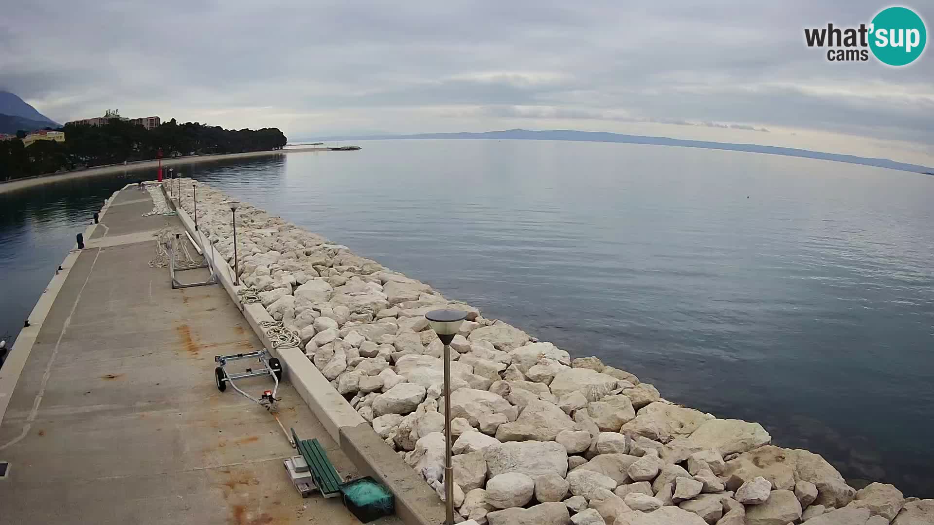 Webcam Live – Panorama di Baška Voda e delle montagne Biokovo