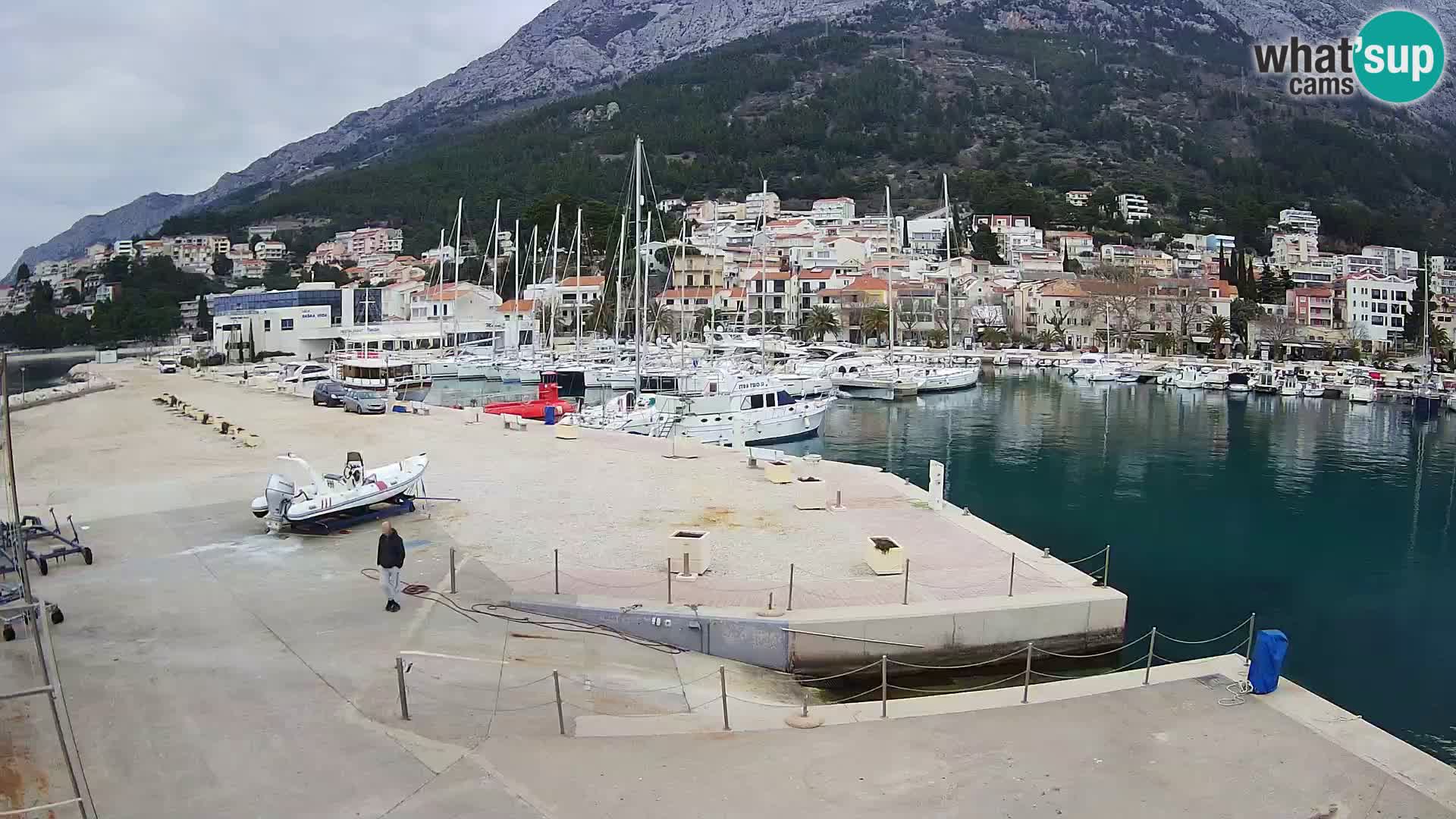 Webcam Live – Panorama di Baška Voda e delle montagne Biokovo