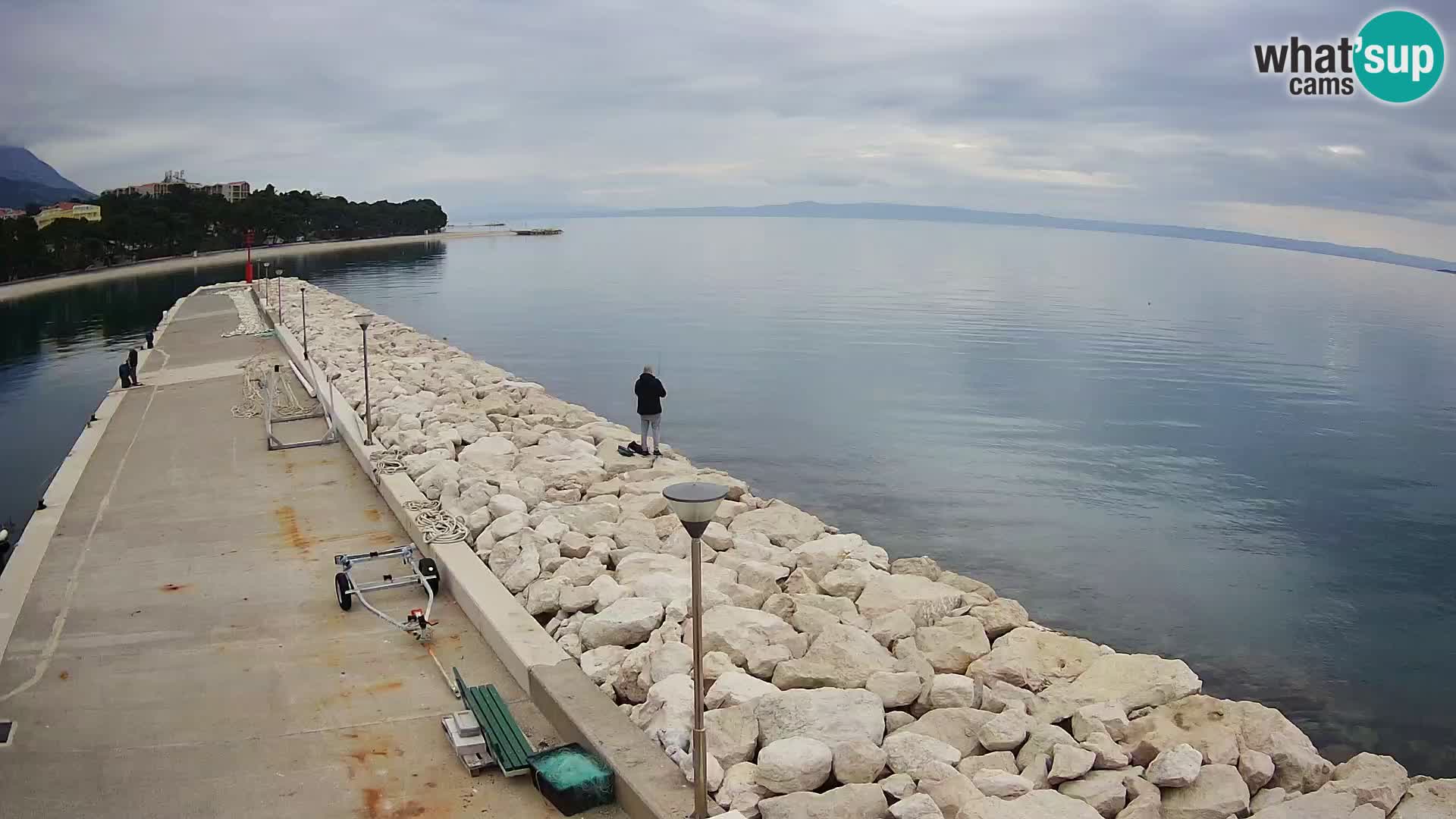 Webcam Live – Panorama di Baška Voda e delle montagne Biokovo