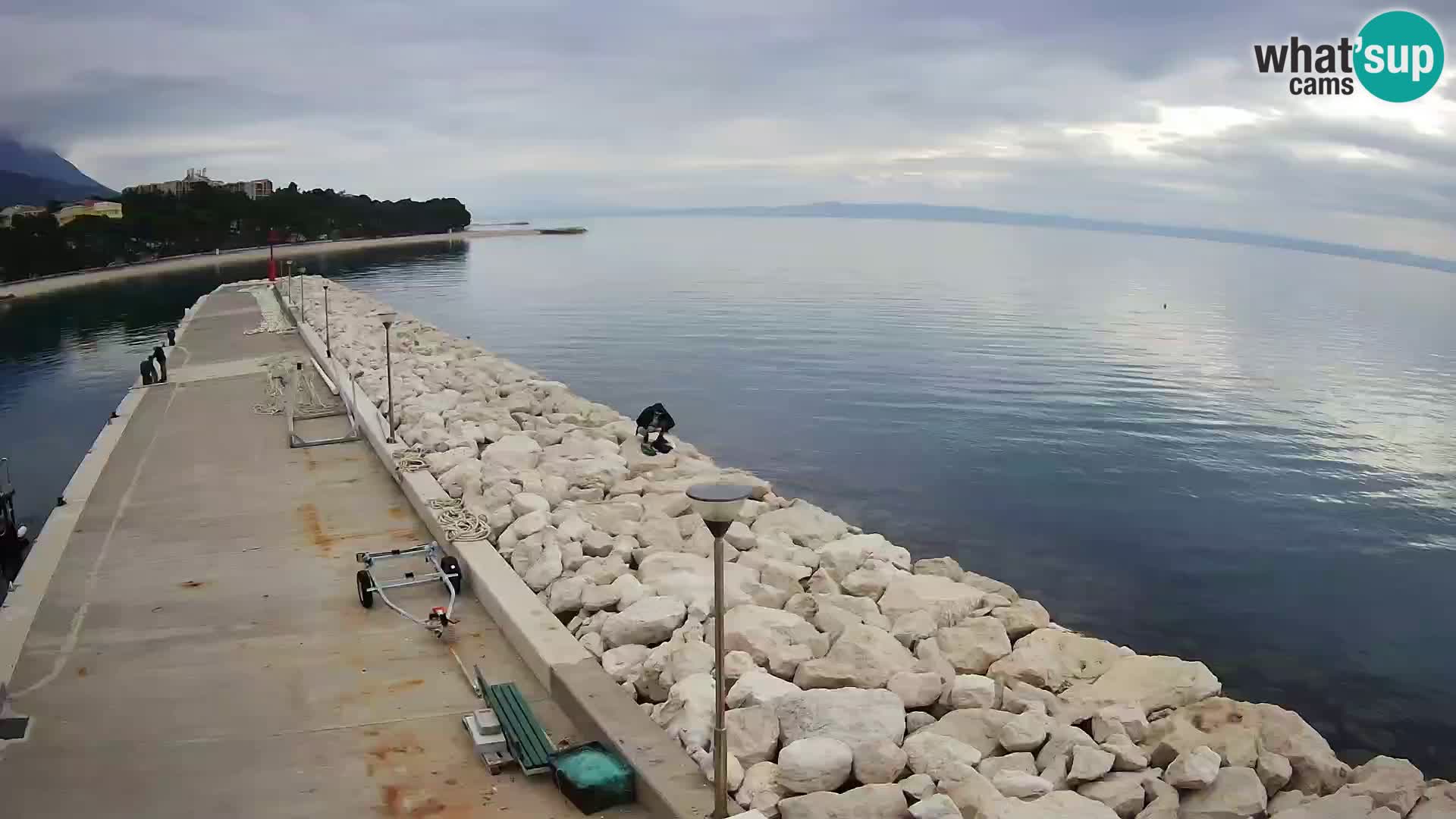 Webcam Live – Panorama di Baška Voda e delle montagne Biokovo