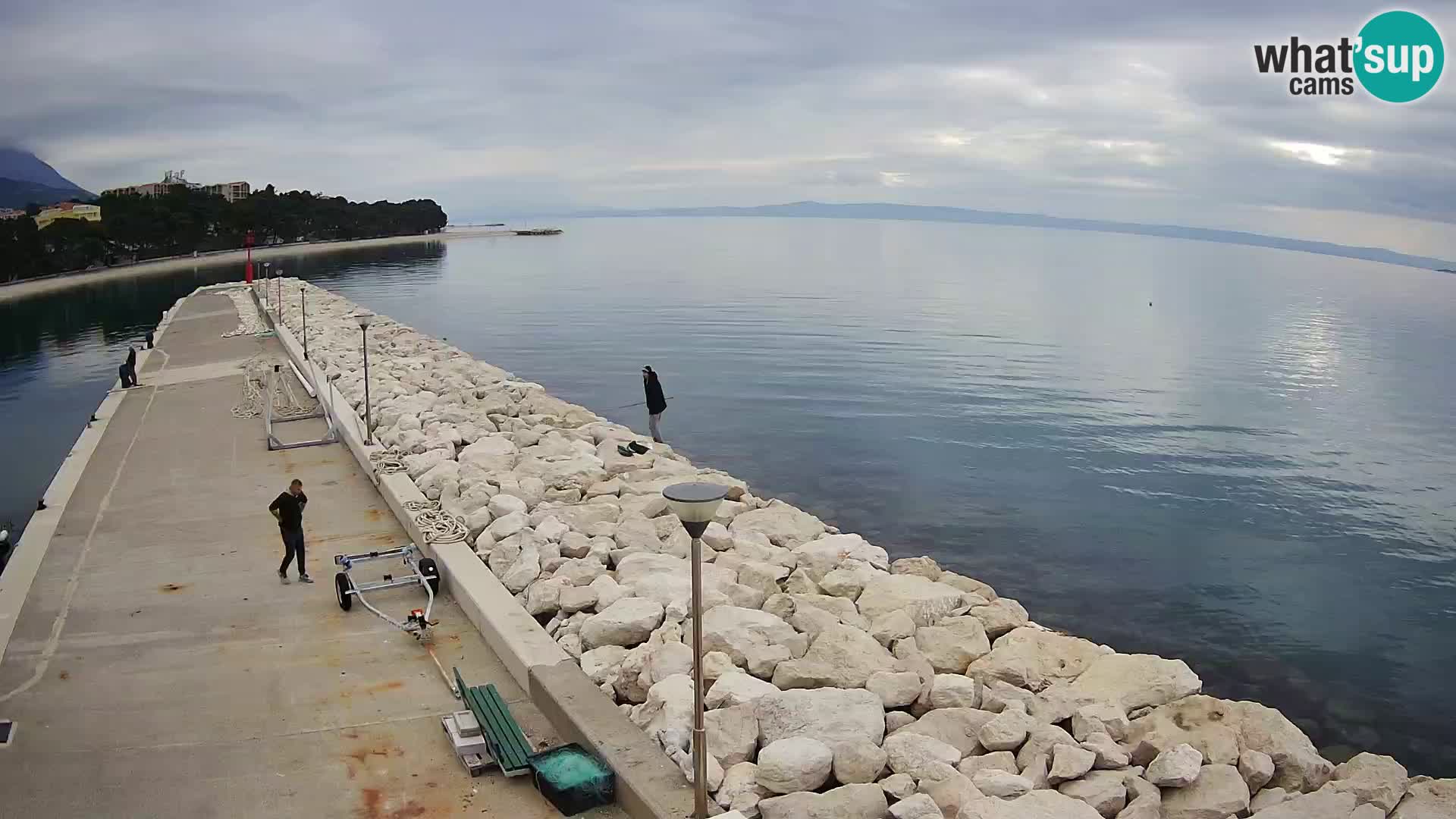 Webcam Live – Panorama di Baška Voda e delle montagne Biokovo