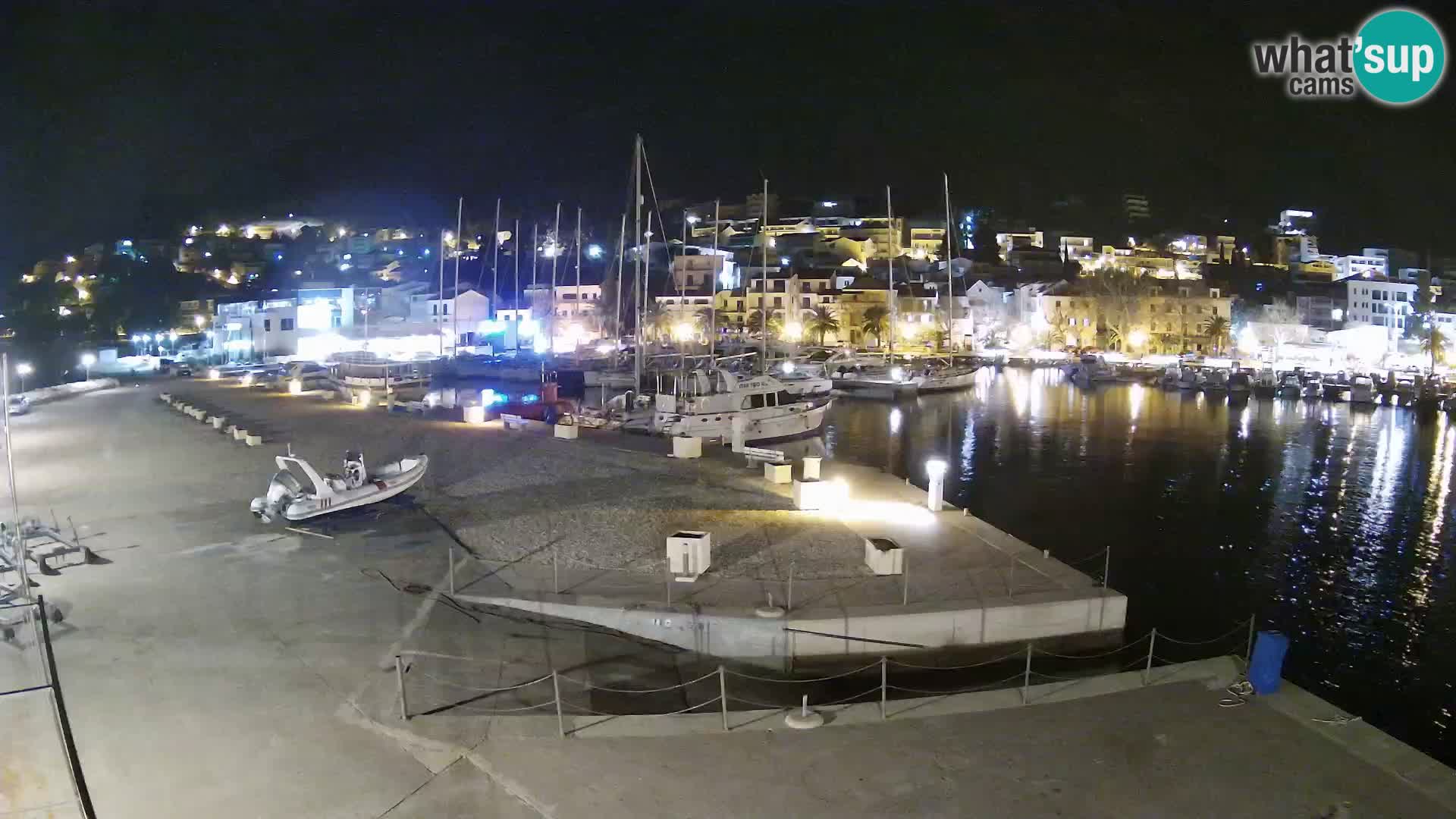 Webcam Baška Voda – Marina – Stadt und Gebirge Biokovo