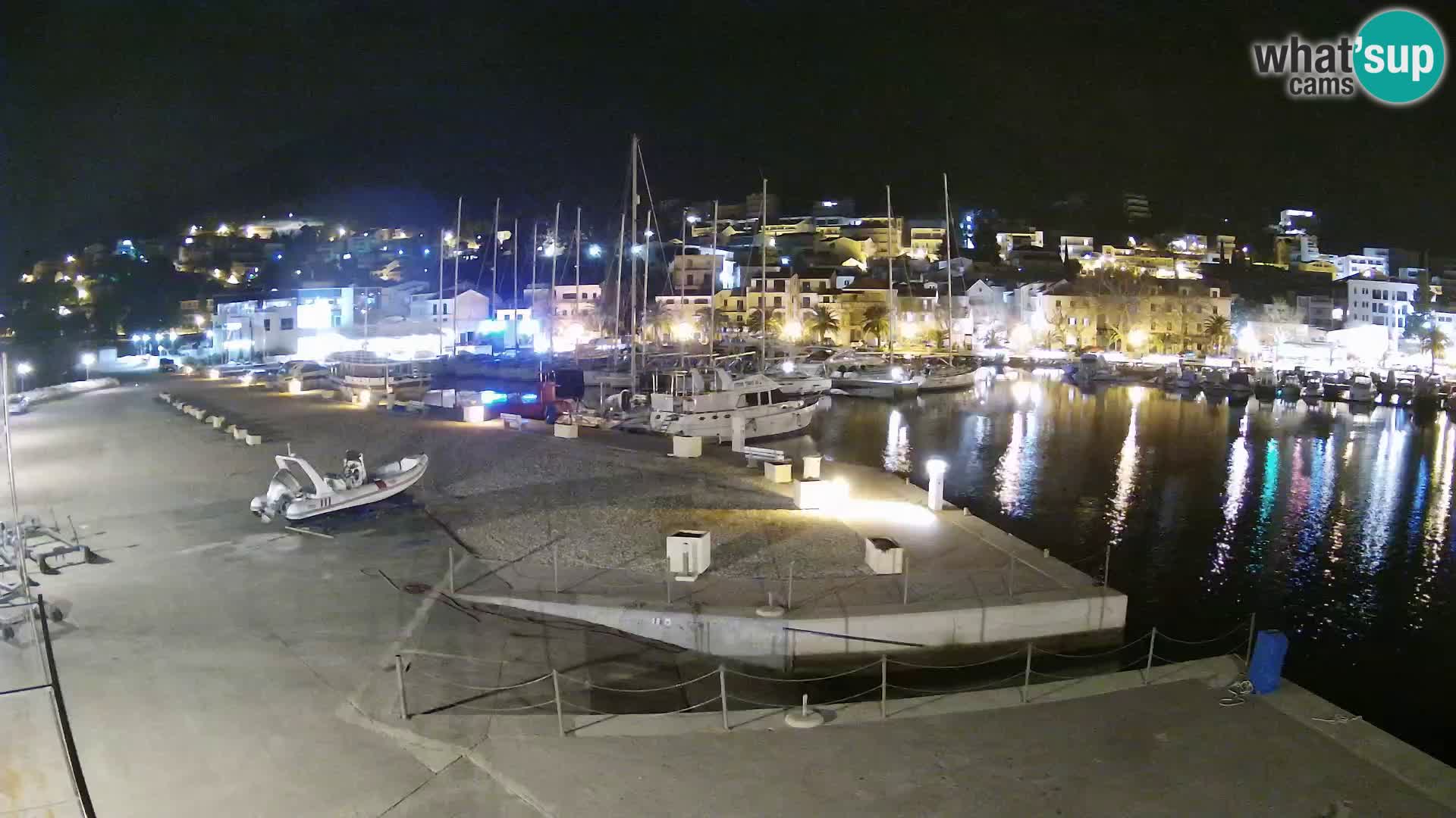 Webcam Baška Voda – Marina – Stadt und Gebirge Biokovo