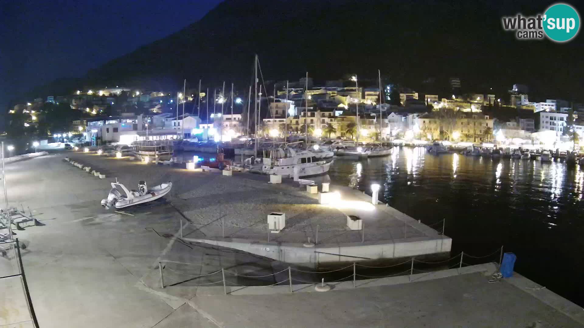 Webcam Baška Voda – Marina – Stadt und Gebirge Biokovo