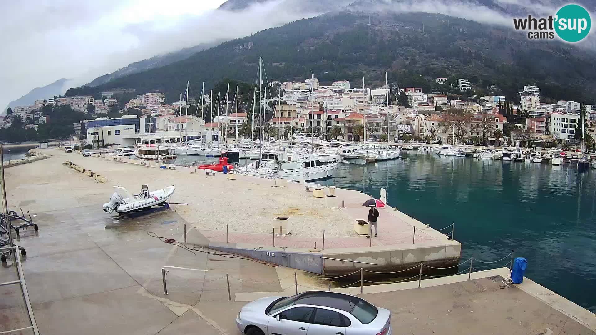 Webcam Baška Voda – Marina – Stadt und Gebirge Biokovo