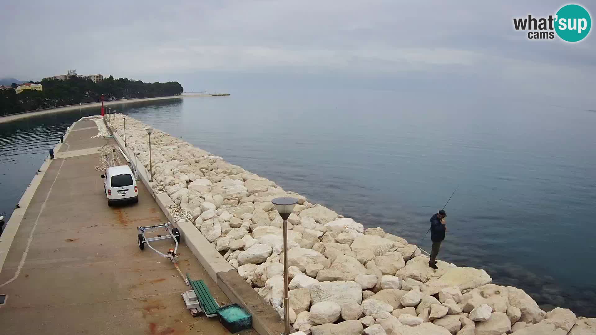 Webcam Live – Panorama di Baška Voda e delle montagne Biokovo