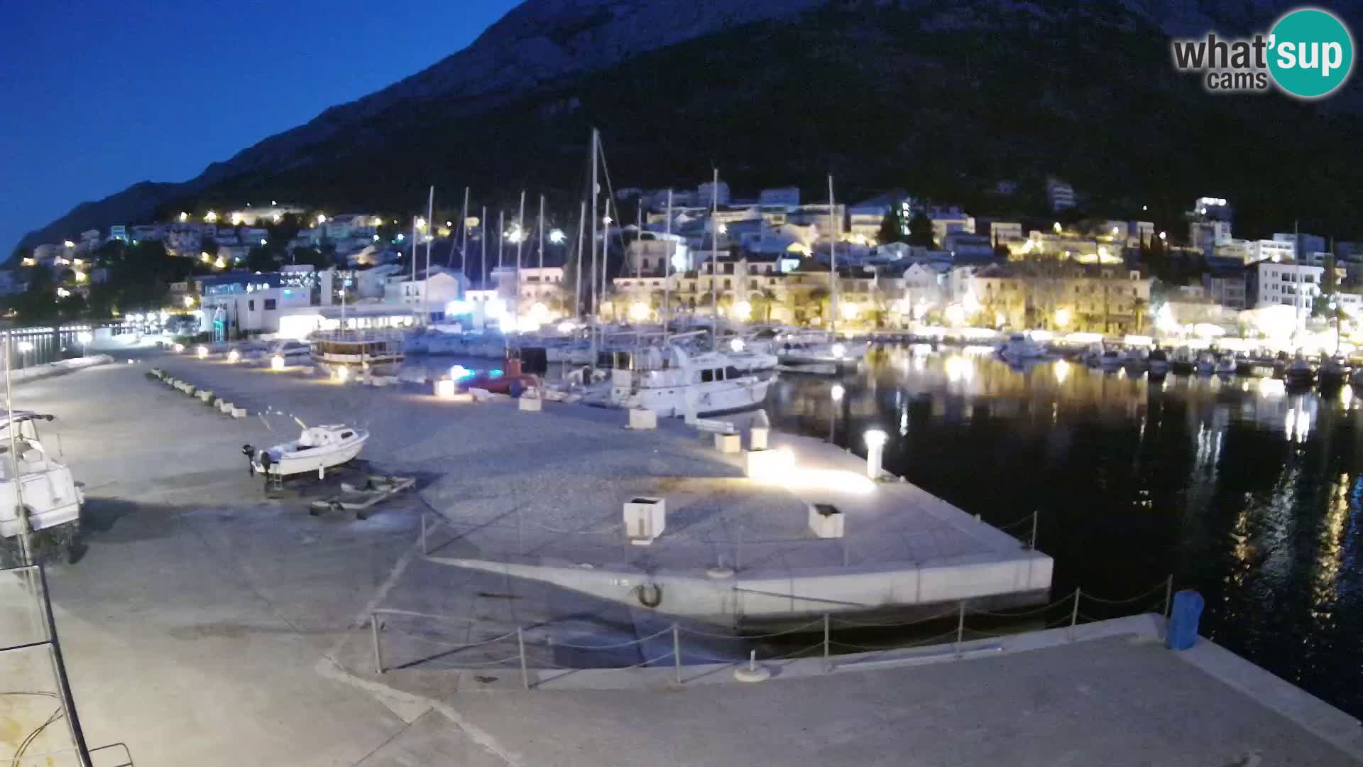 Webcam Live – Panorama di Baška Voda e delle montagne Biokovo