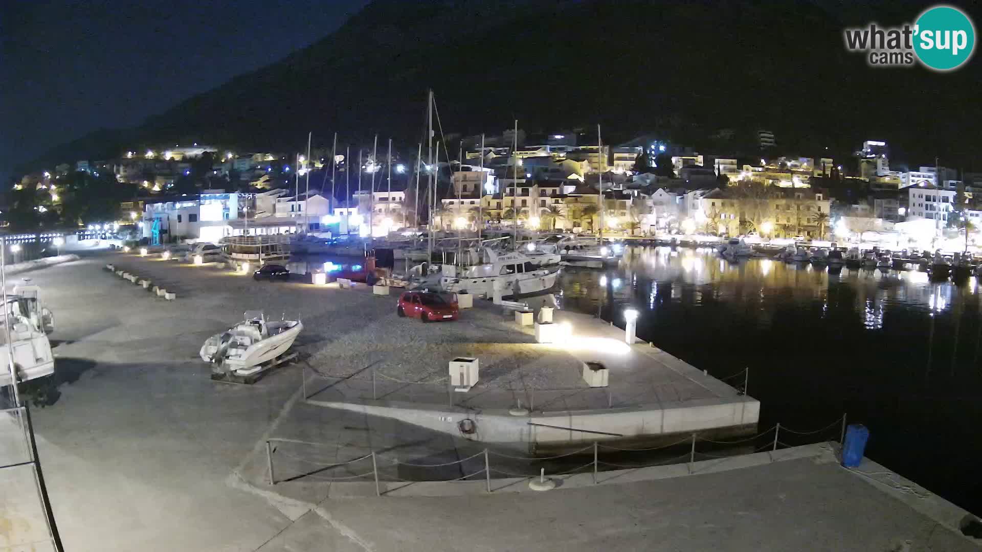 Webcam Live – Panorama di Baška Voda e delle montagne Biokovo