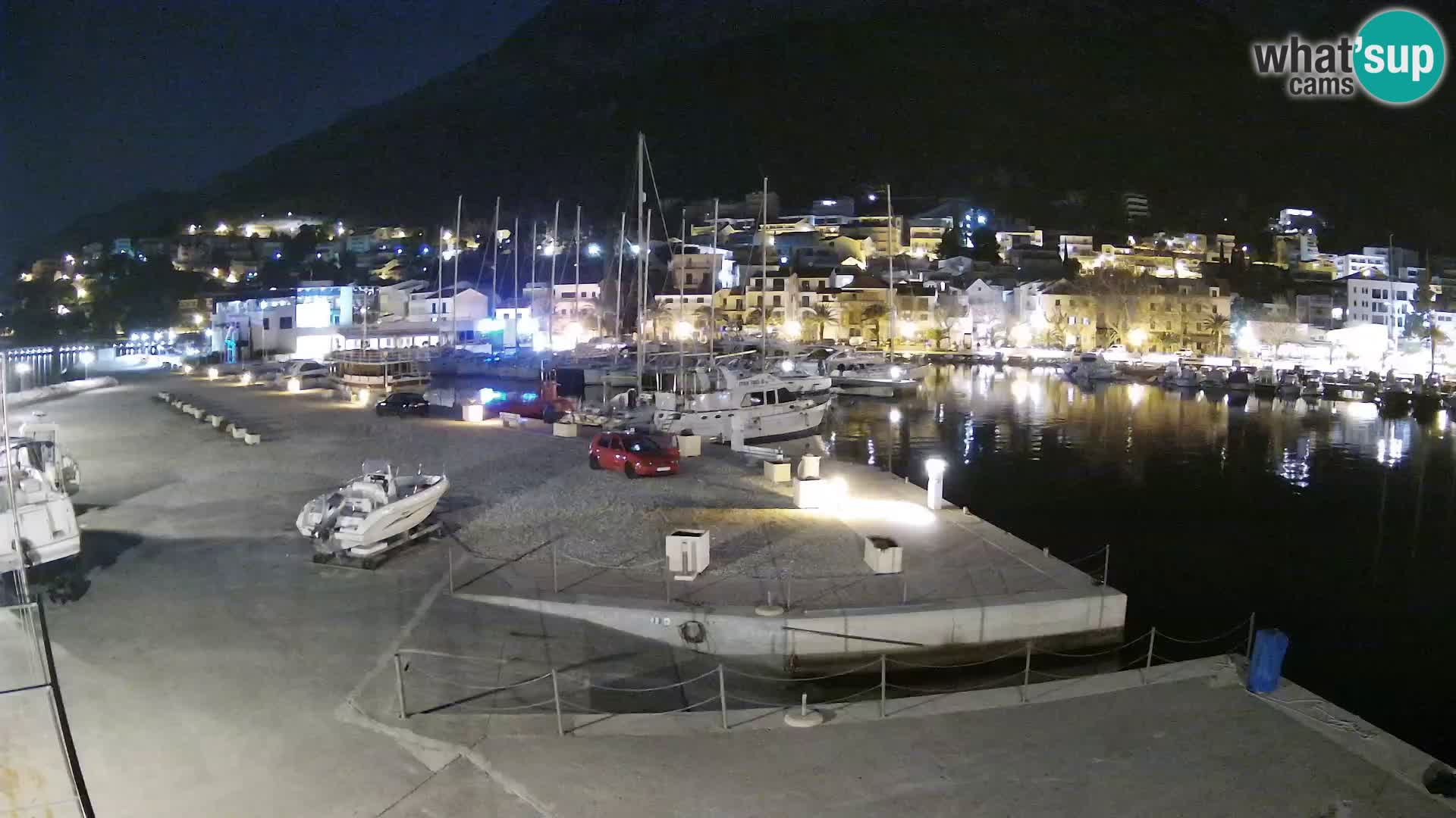 Webcam Live – Panorama di Baška Voda e delle montagne Biokovo