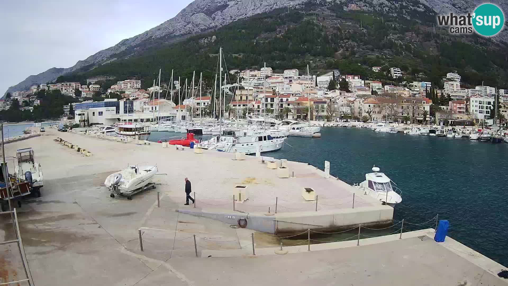 Webcam Live – Panorama di Baška Voda e delle montagne Biokovo