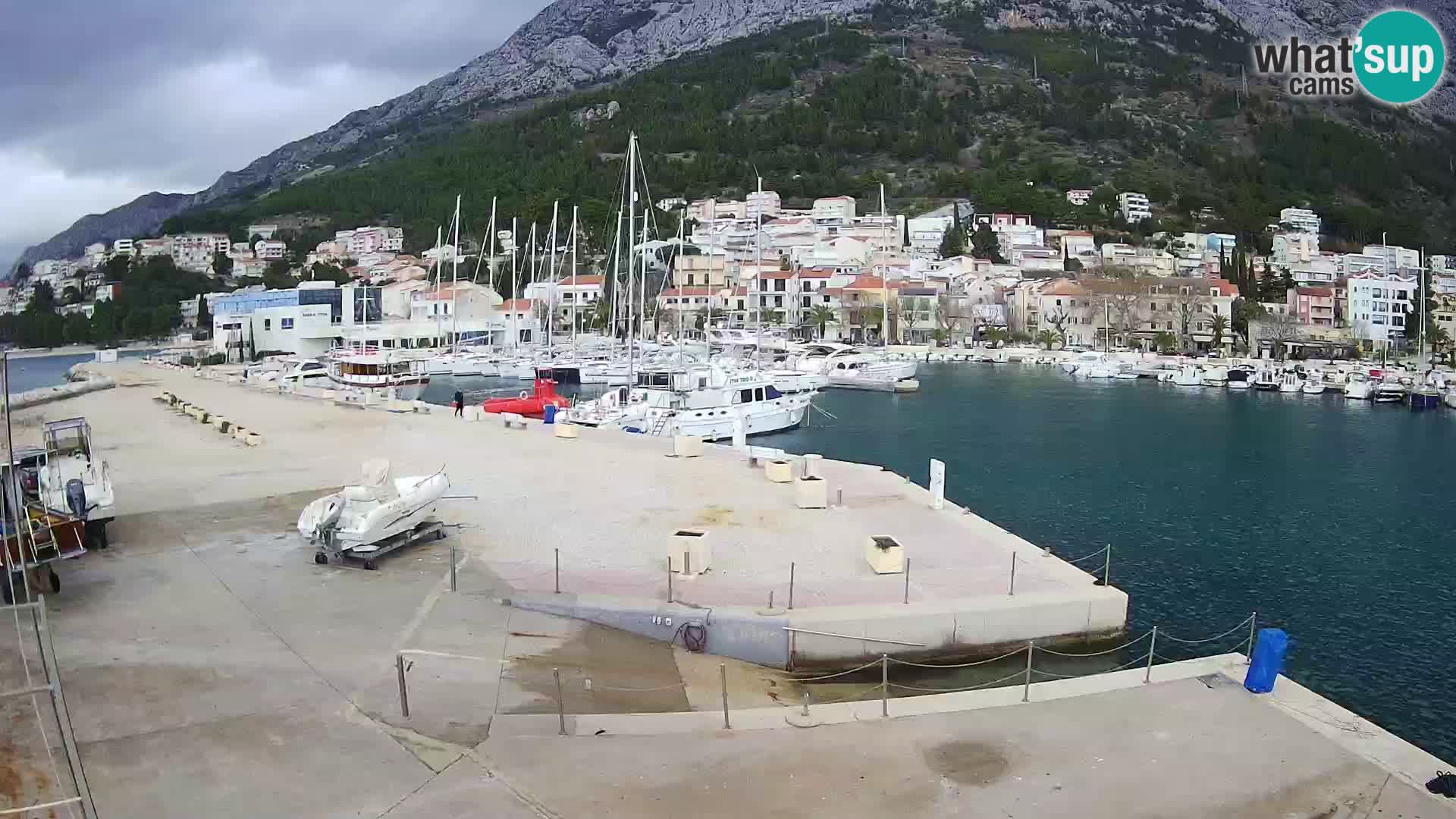 Webcam Live – Panorama di Baška Voda e delle montagne Biokovo