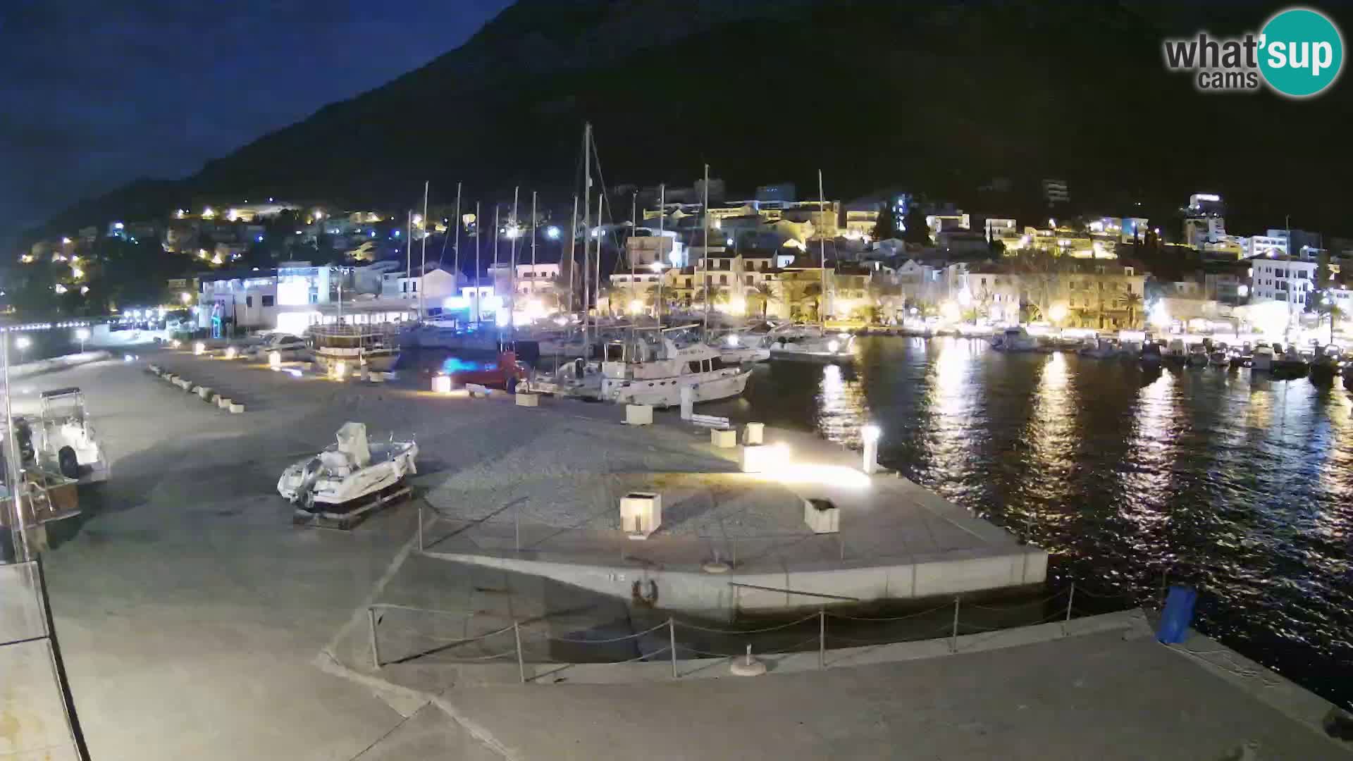 Webcam Live – View of Baška Voda and Biokovo mountain