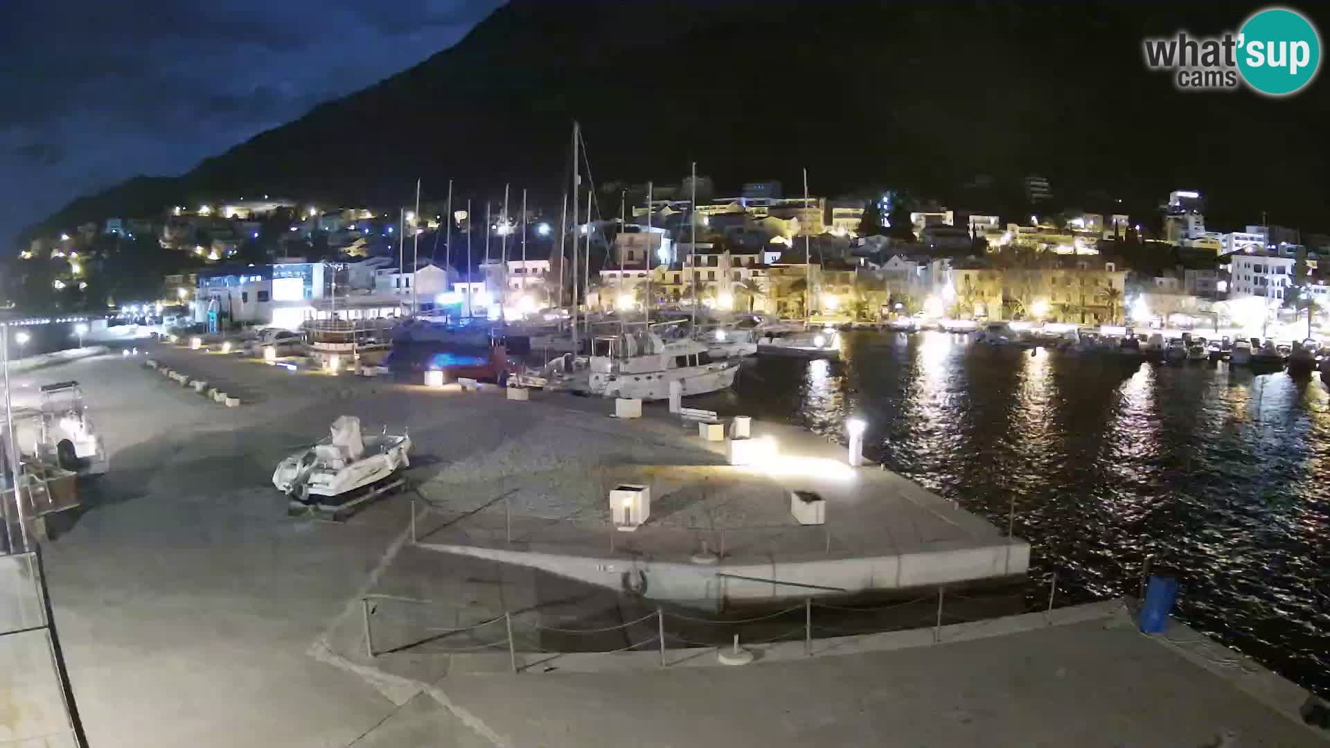 Webcam Live – Panorama di Baška Voda e delle montagne Biokovo