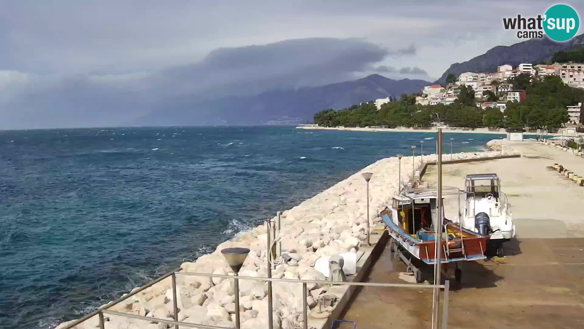 Webcam Baška Voda – Marina – Stadt und Gebirge Biokovo