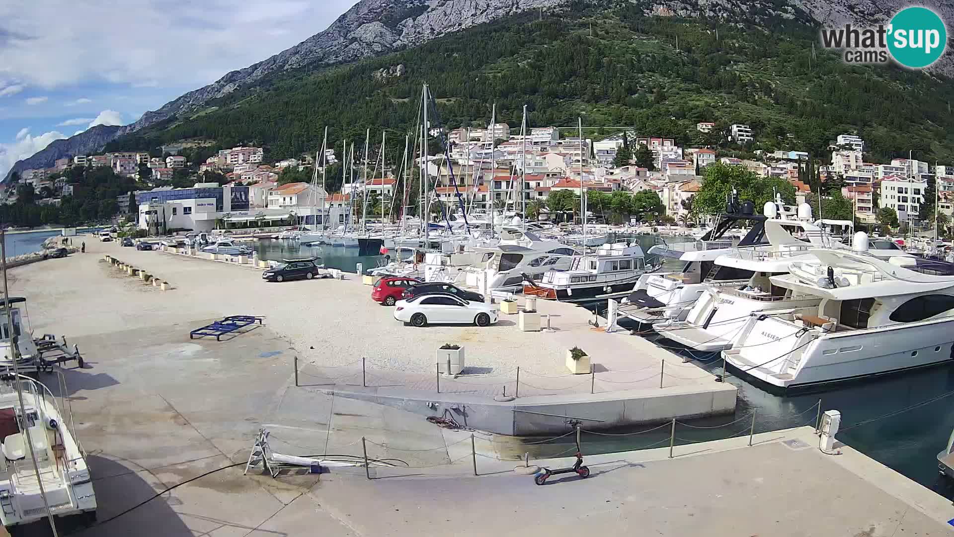 Webcam Baška Voda – Marina – Stadt und Gebirge Biokovo