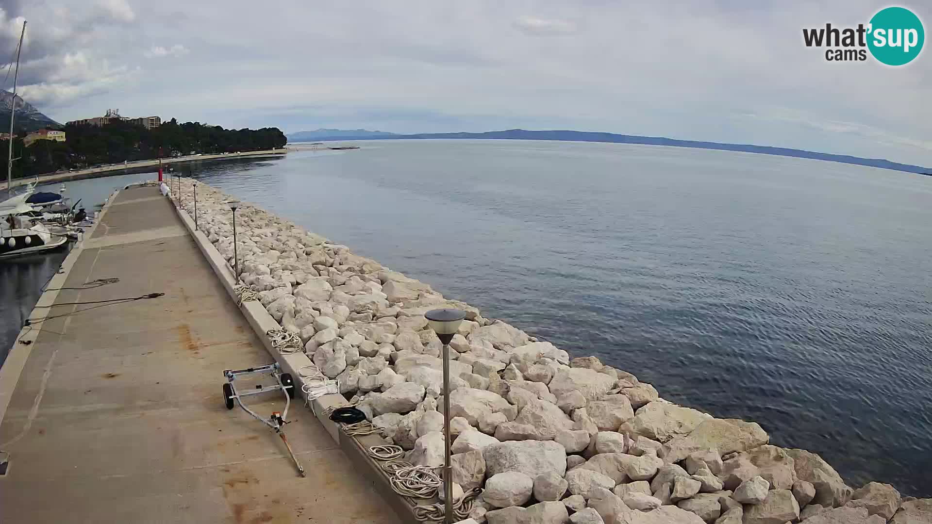 Webcam Live – Panorama di Baška Voda e delle montagne Biokovo