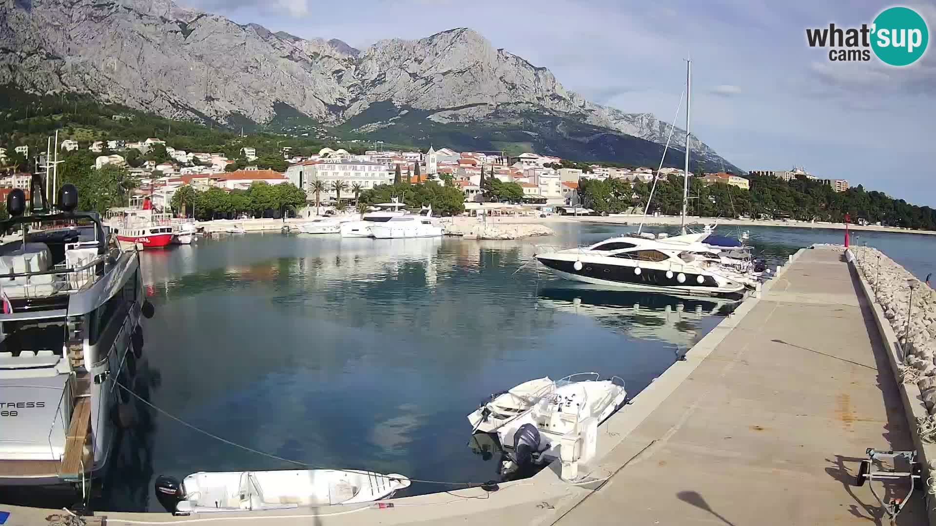 Webcam Baška Voda – Marina – Stadt und Gebirge Biokovo