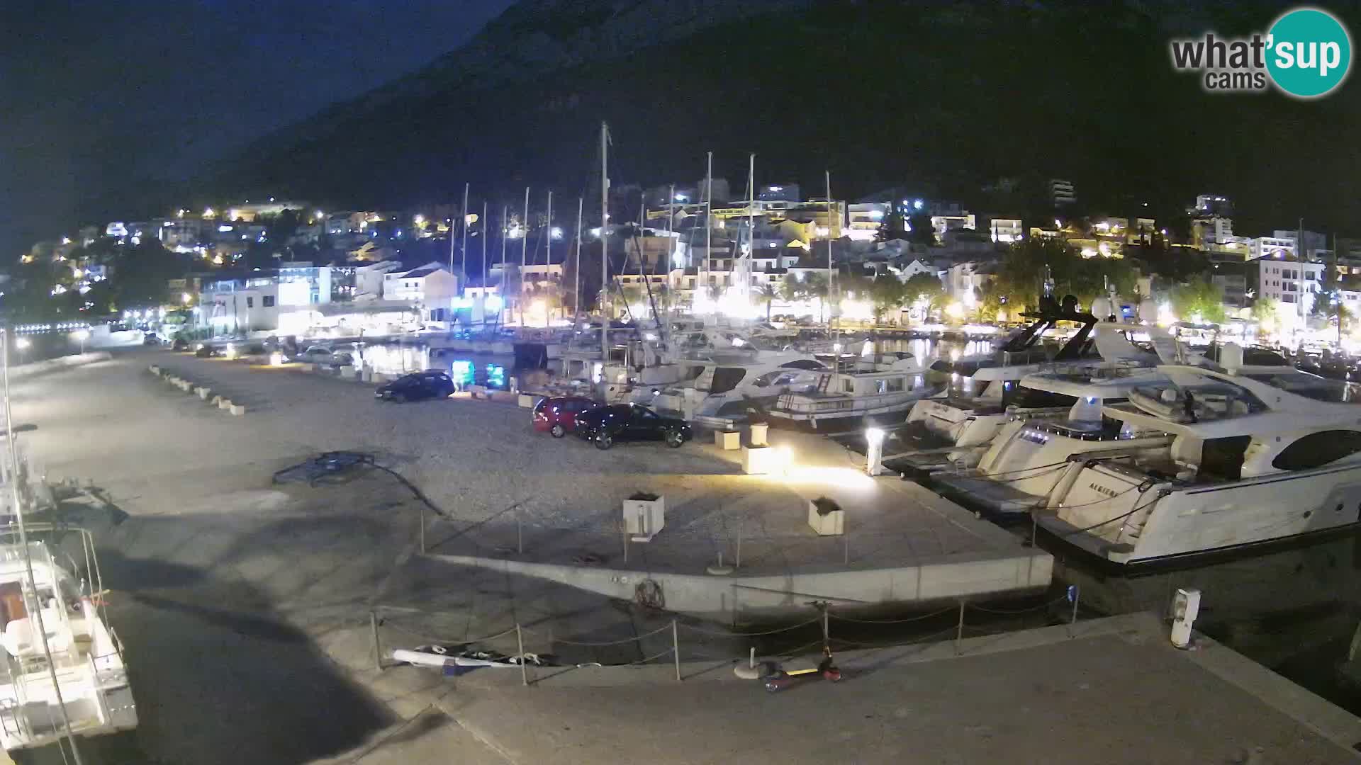 Webcam Live – View of Baška Voda and Biokovo mountain