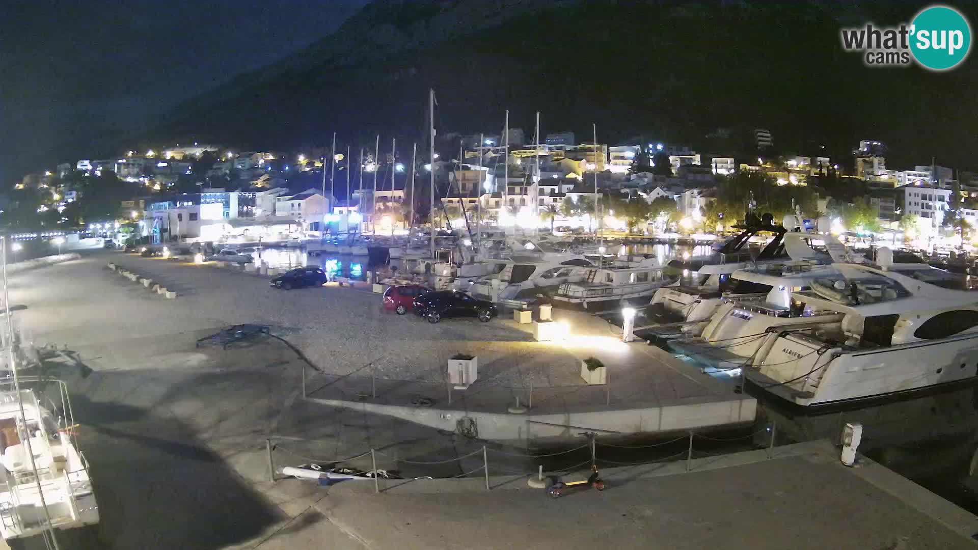 Webcam Live – Panorama di Baška Voda e delle montagne Biokovo