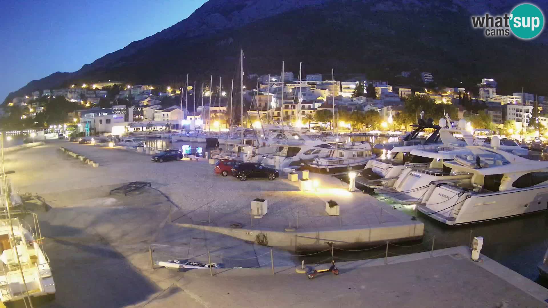 Webcam Baška Voda – Marina – Stadt und Gebirge Biokovo